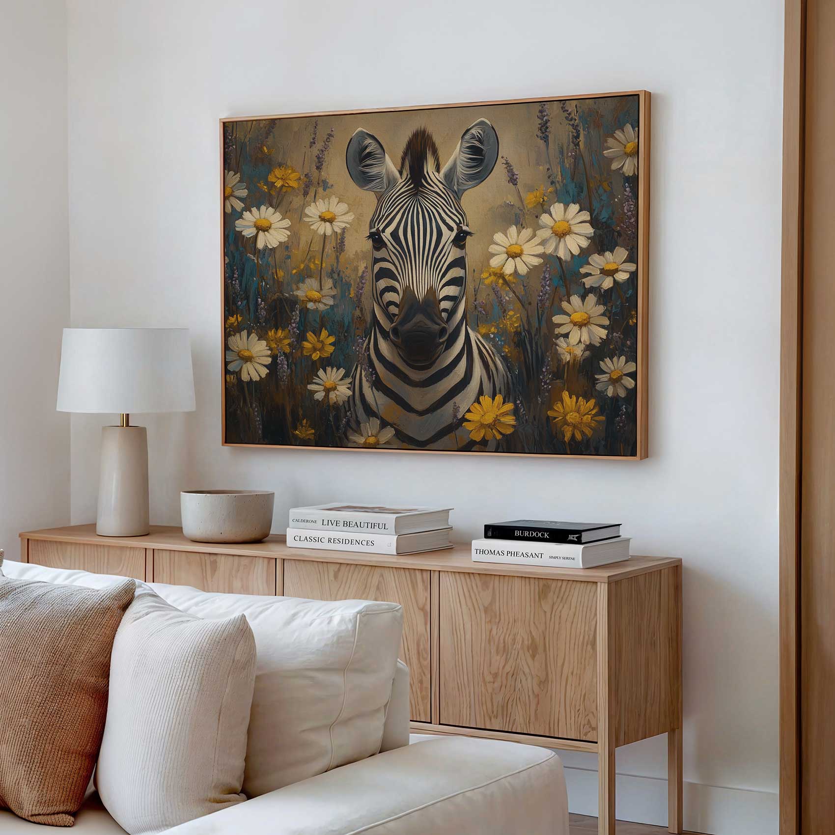 Zebra tussen bloemenveld - Afbeelding 2