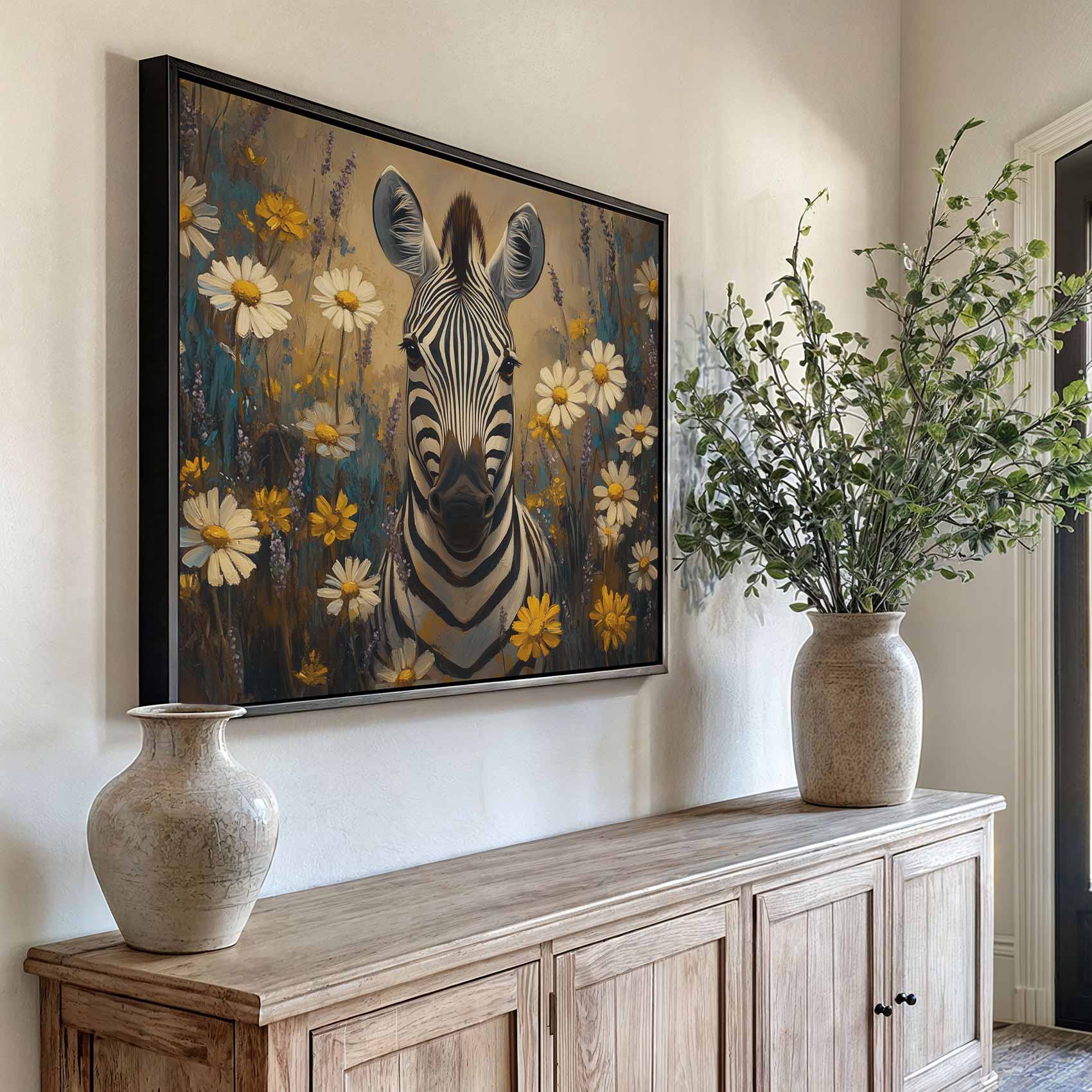 Zebra tussen bloemenveld - Afbeelding 6