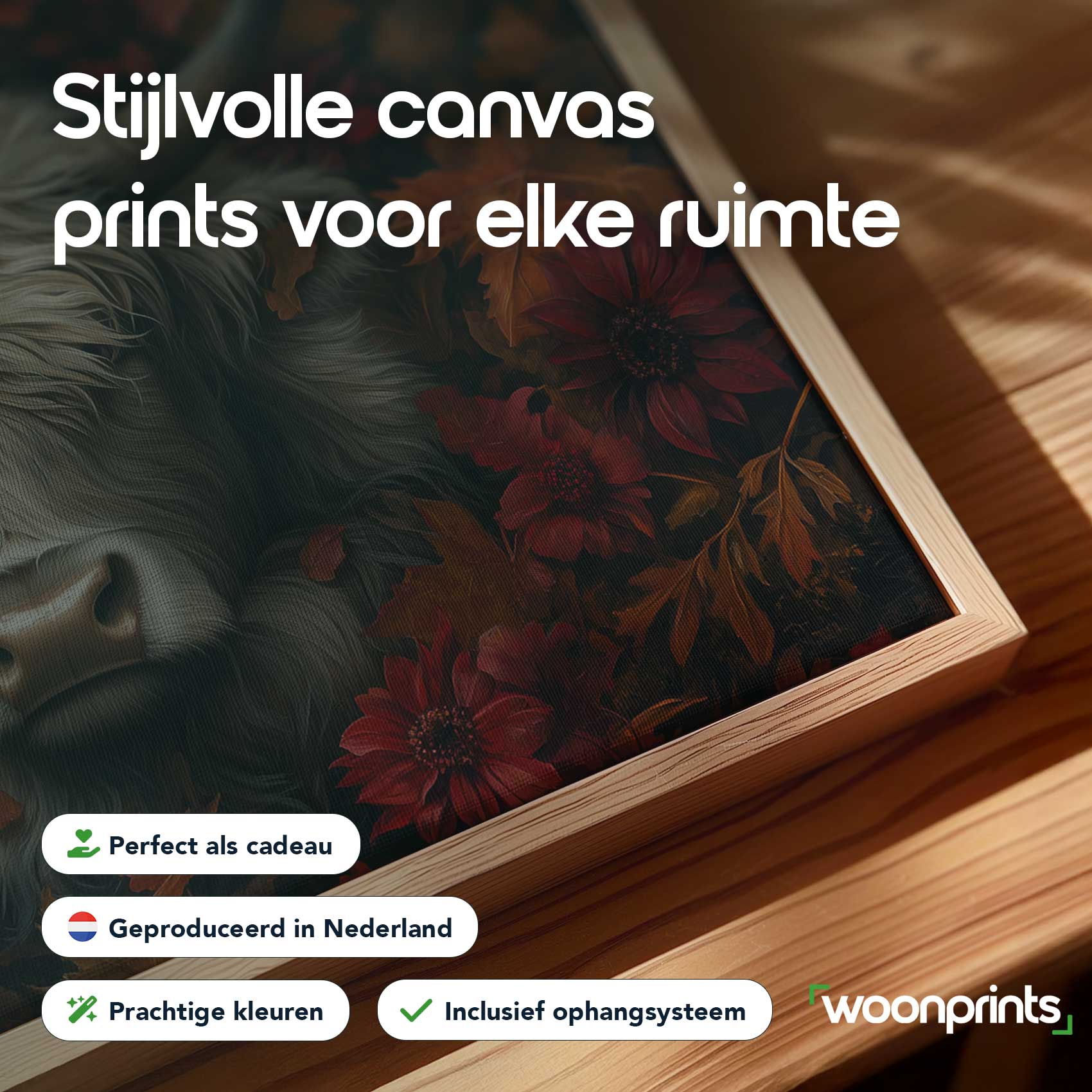 Witte koe tussen bloemenpracht - Afbeelding 4