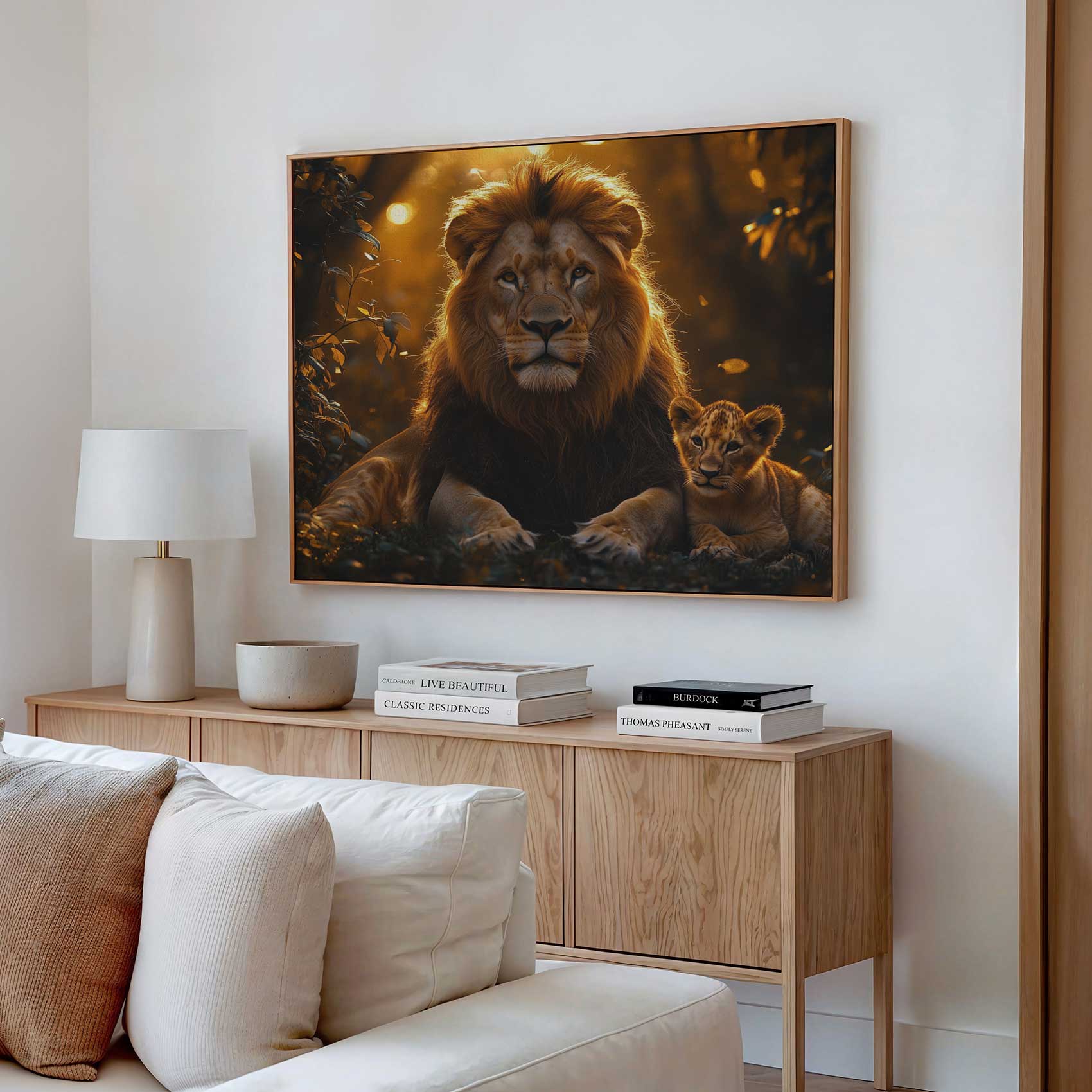 Majestueuze leeuw met welp - Afbeelding 2
