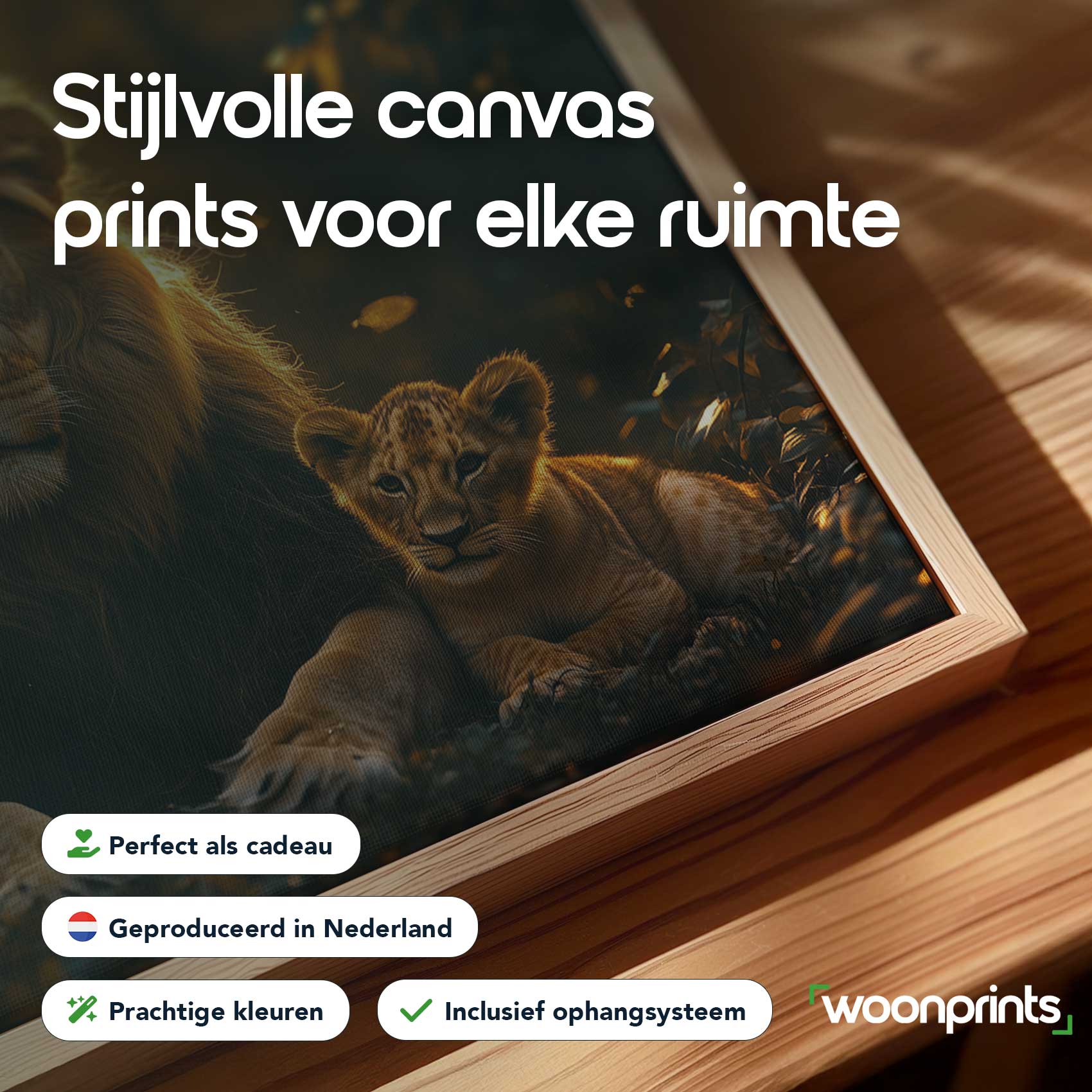 Majestueuze leeuw met welp - Afbeelding 4