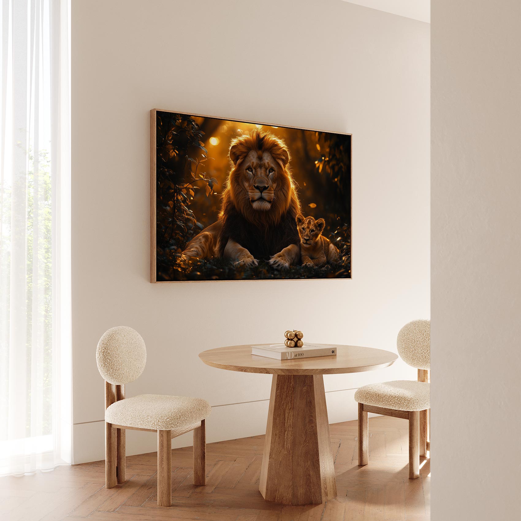 Majestueuze leeuw met welp - Afbeelding 5