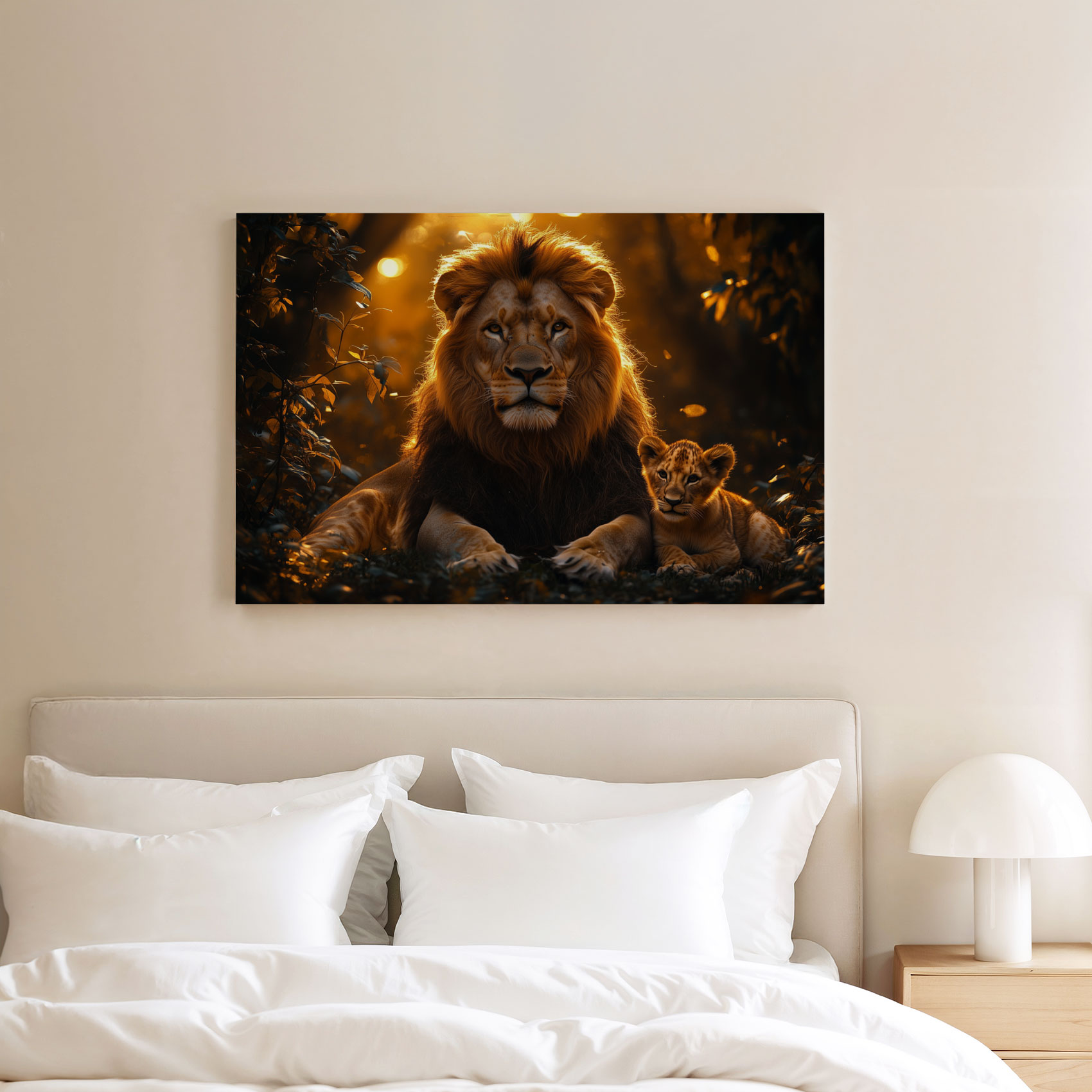 Majestueuze leeuw met welp - Afbeelding 8