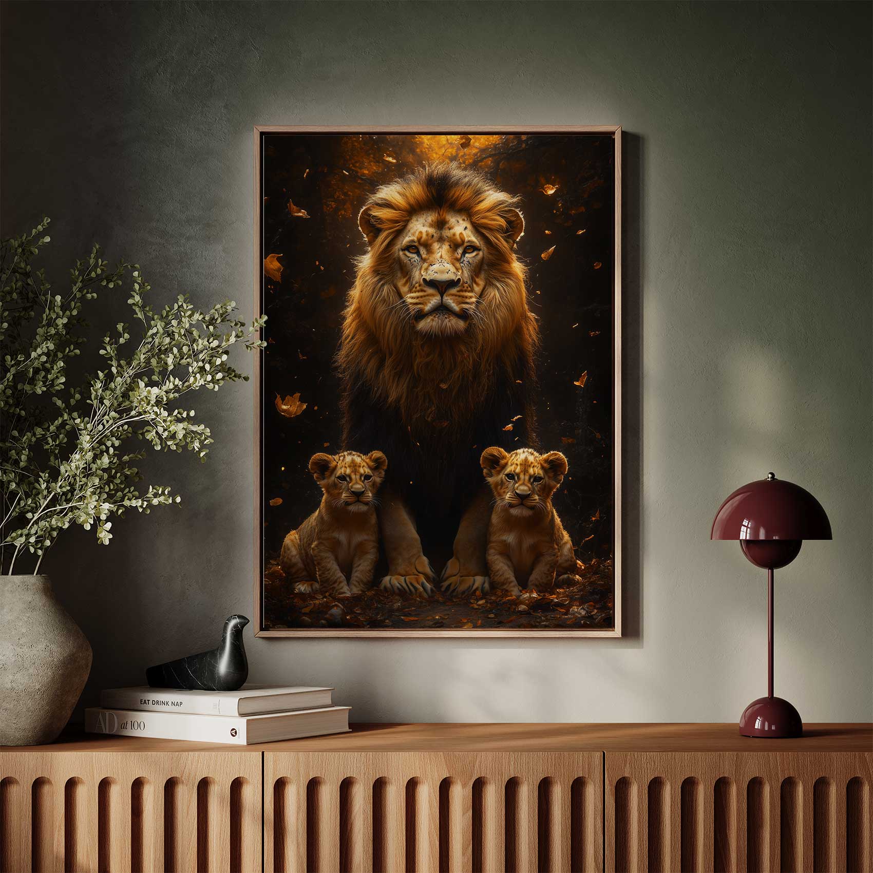 Majestueuze leeuw met welpen - Afbeelding 3