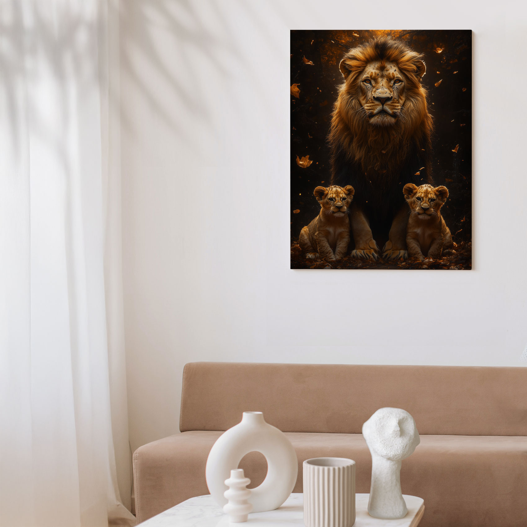 Majestueuze leeuw met welpen - Afbeelding 7