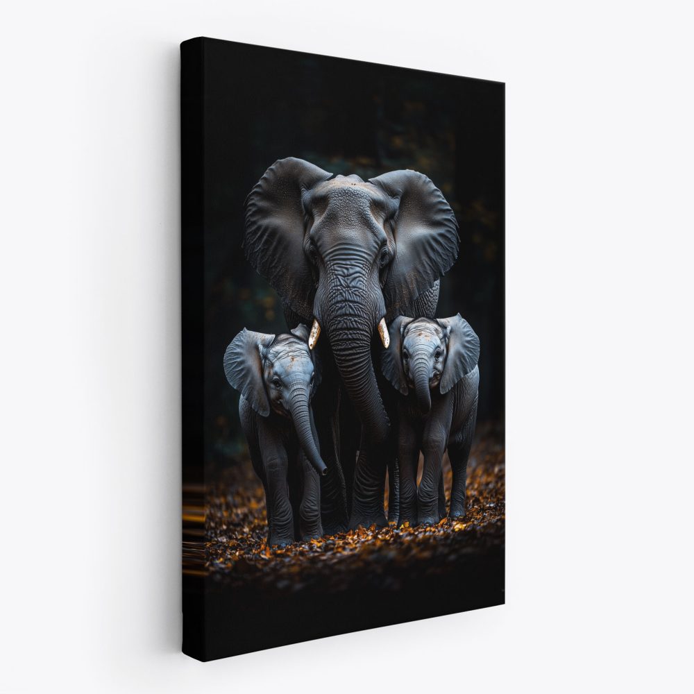 Familie olifanten in bos