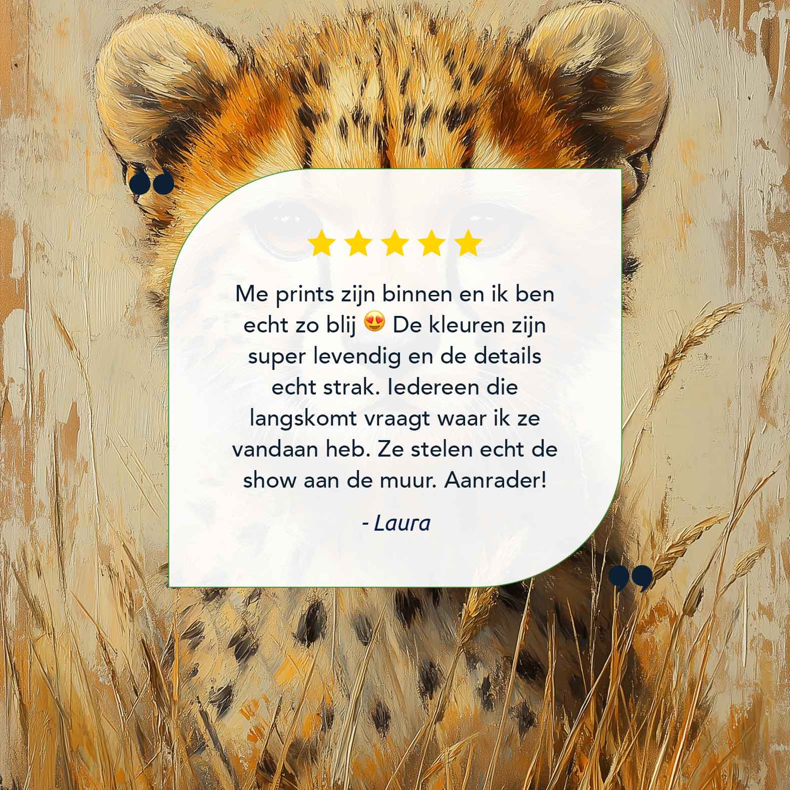 Realistisch jachtluipaard schilderij - Afbeelding 9
