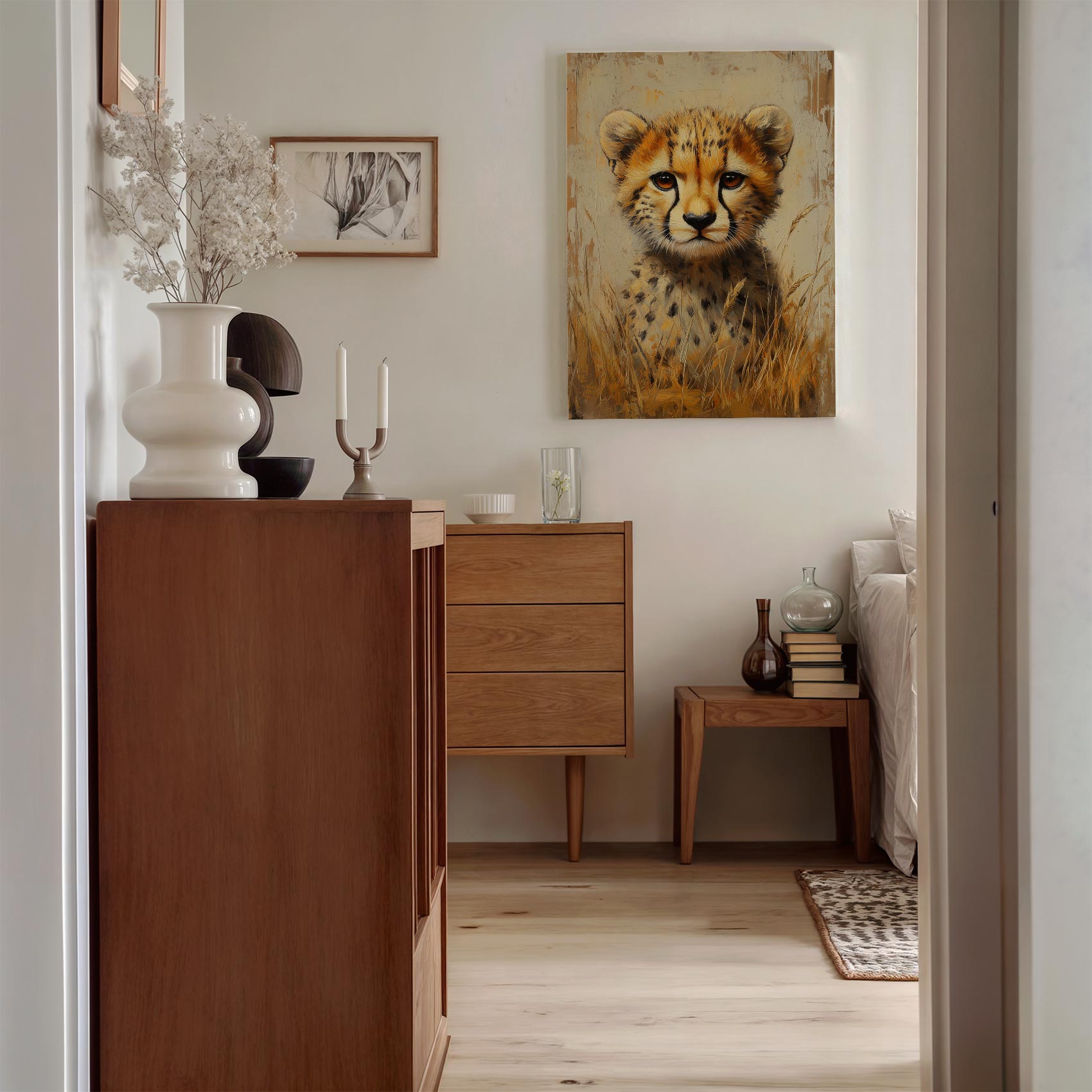 Realistisch jachtluipaard schilderij - Afbeelding 8