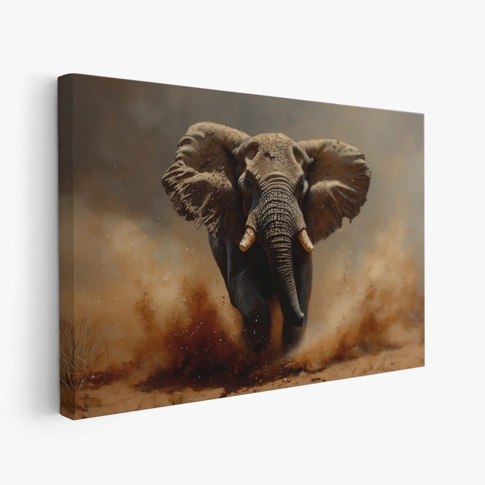 Majestueuze rennende olifant