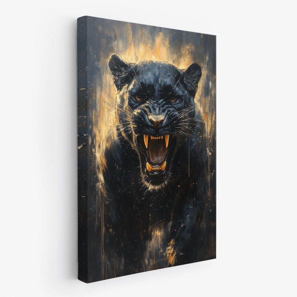 Fel Zwarte Panter Schilderij