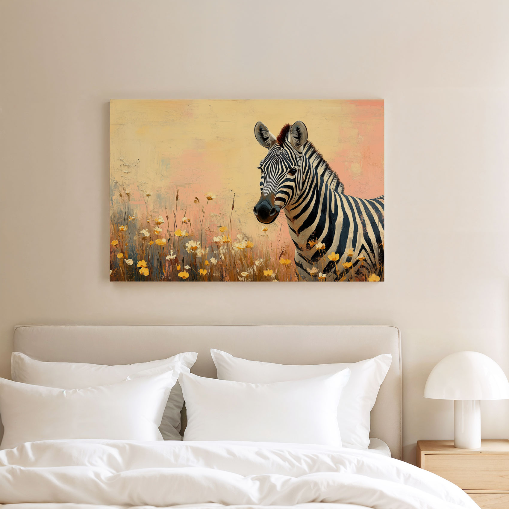 Zebra in Bloeiend Landschap - Afbeelding 8