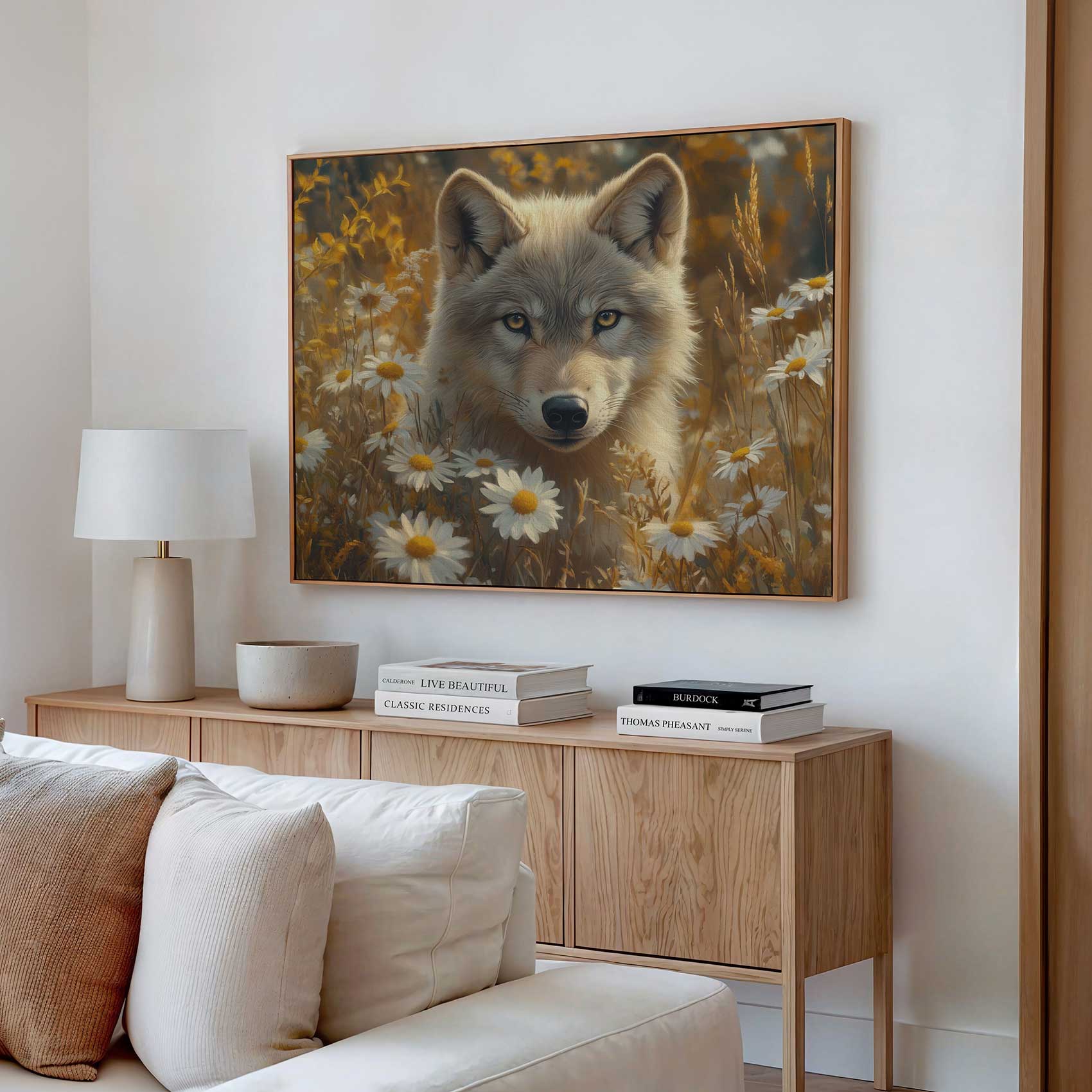 Wolf tussen gele bloemen - Afbeelding 2
