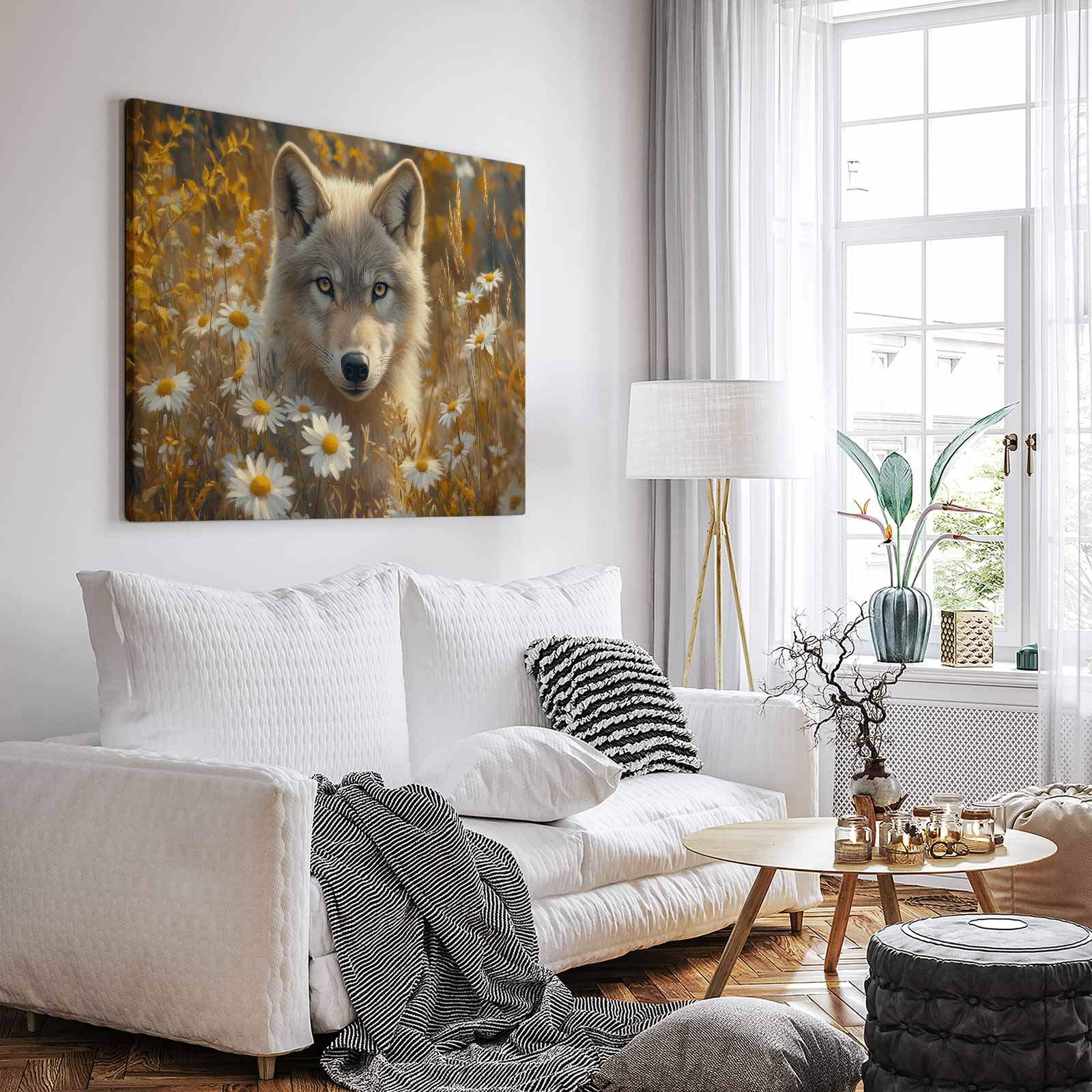 Wolf tussen gele bloemen - Afbeelding 3