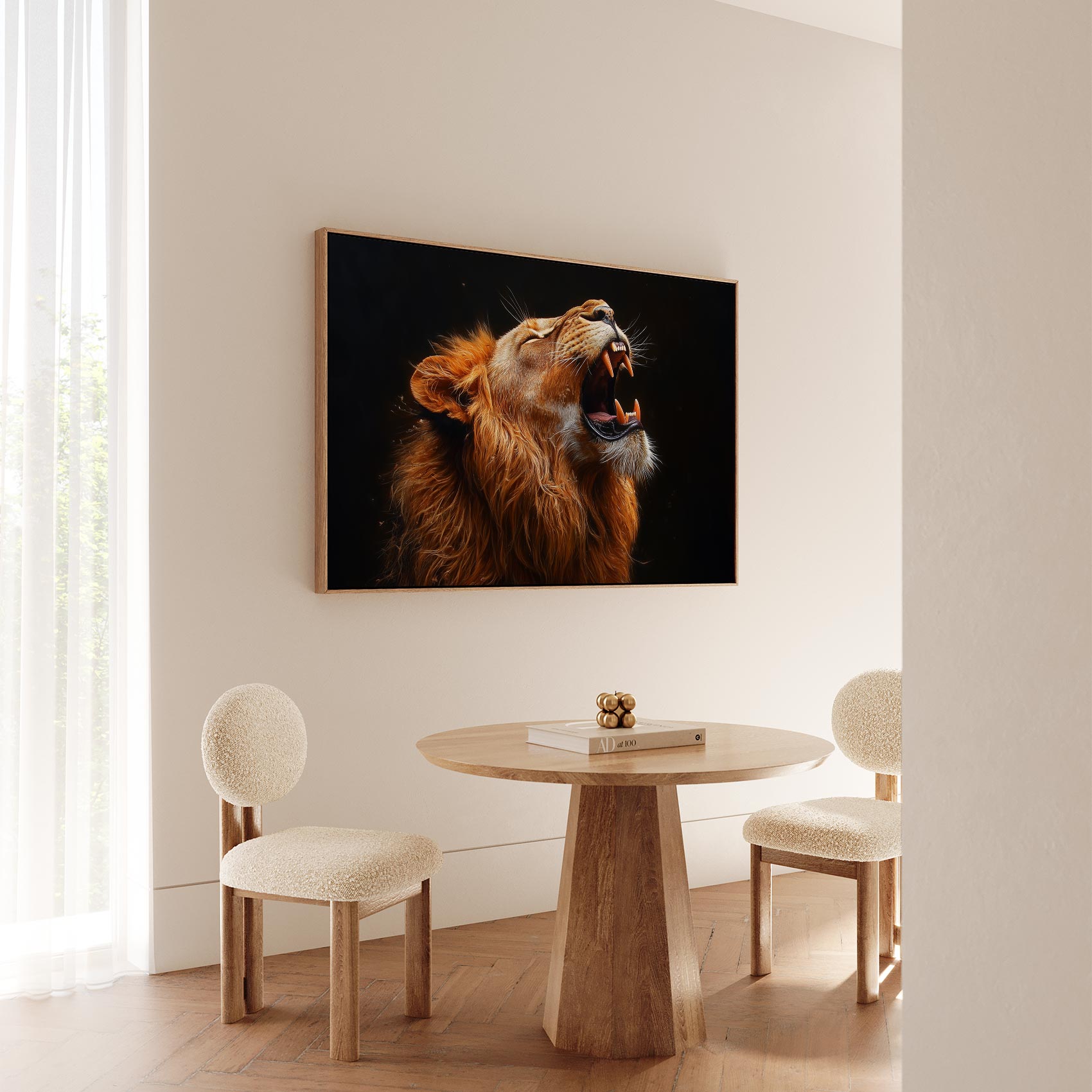 Krachtige leeuwenroar close-up - Afbeelding 5