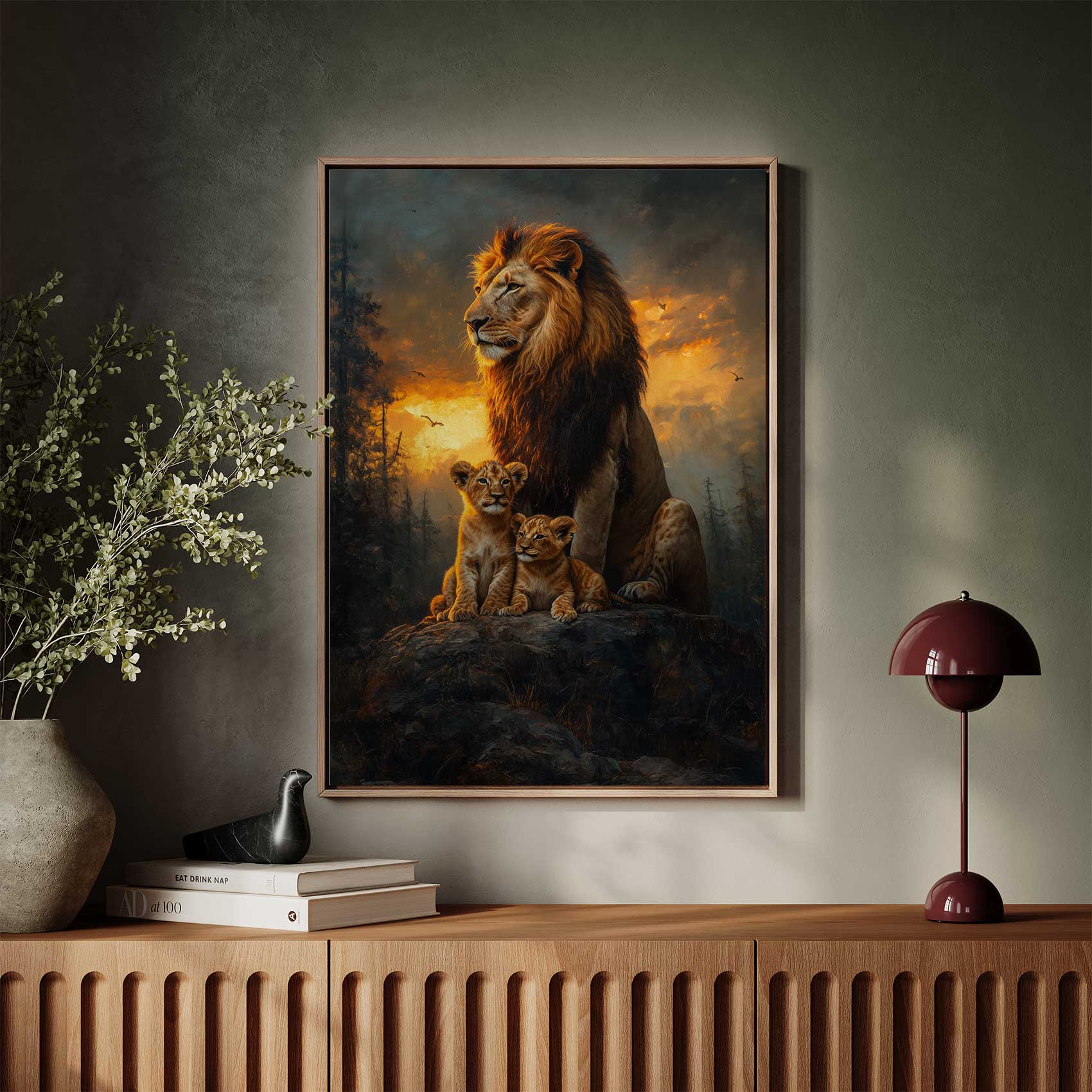 Majestueuze leeuw met welpen - Afbeelding 3