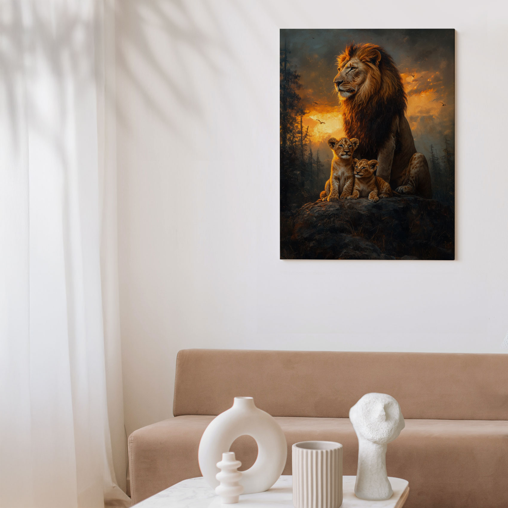 Majestueuze leeuw met welpen - Afbeelding 7