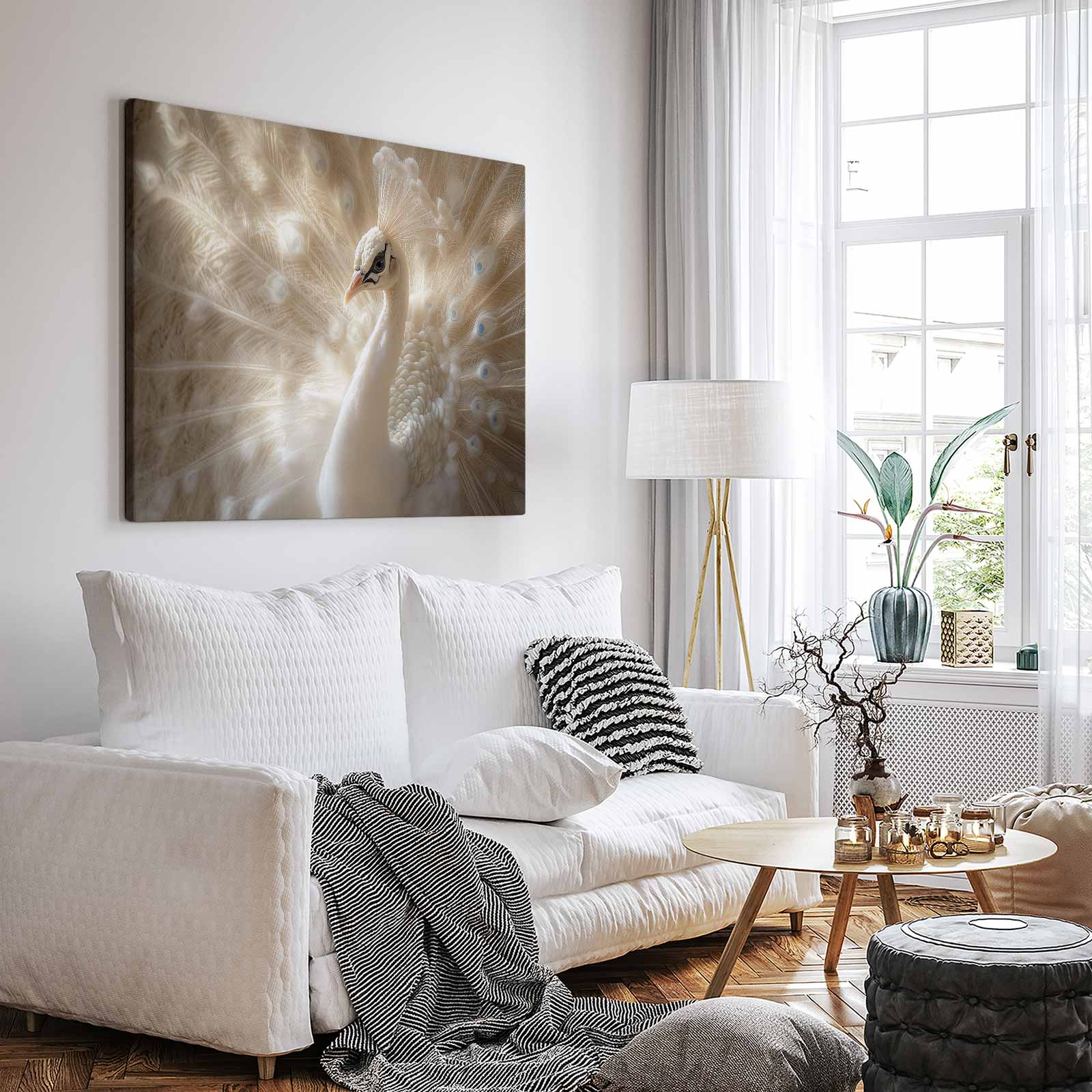 Majestueuze witte pauw - Afbeelding 3