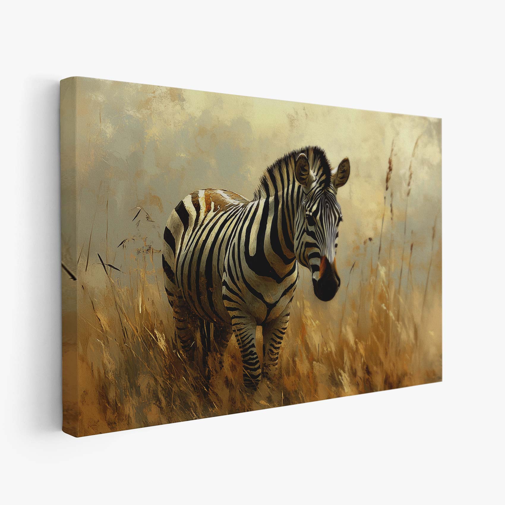 Realistische zebra in grasveld