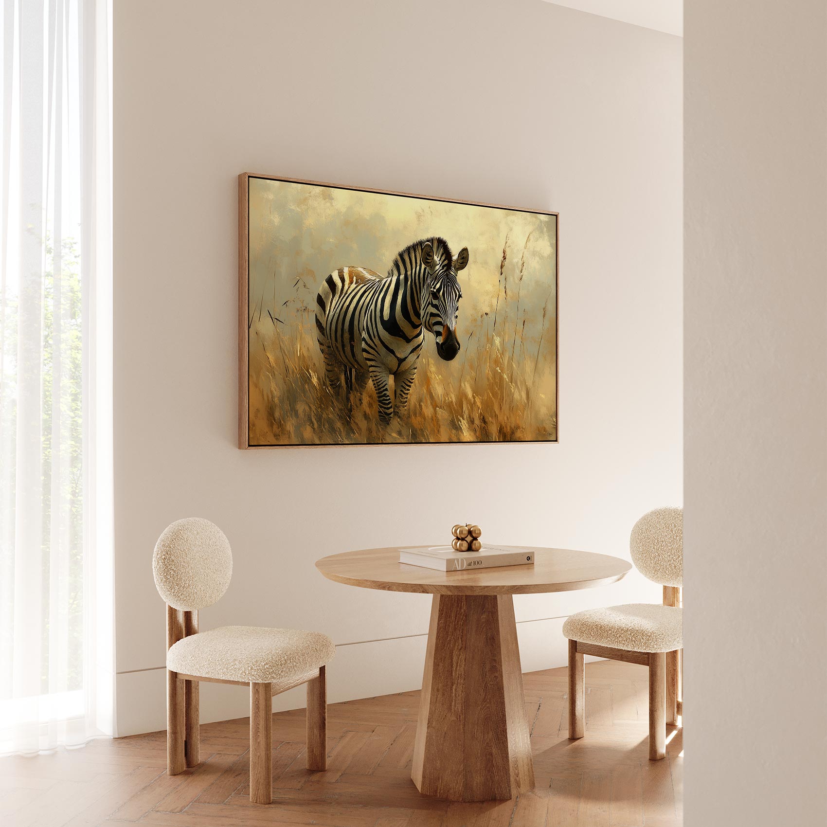 Realistische zebra in grasveld - Afbeelding 5