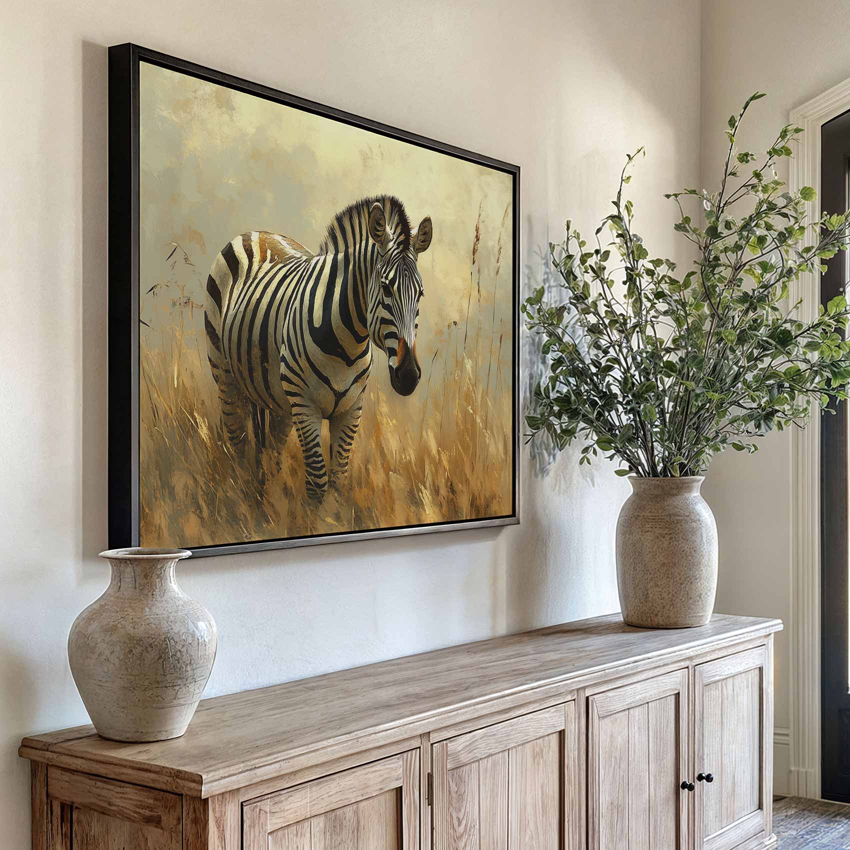 Realistische zebra in grasveld - Afbeelding 6