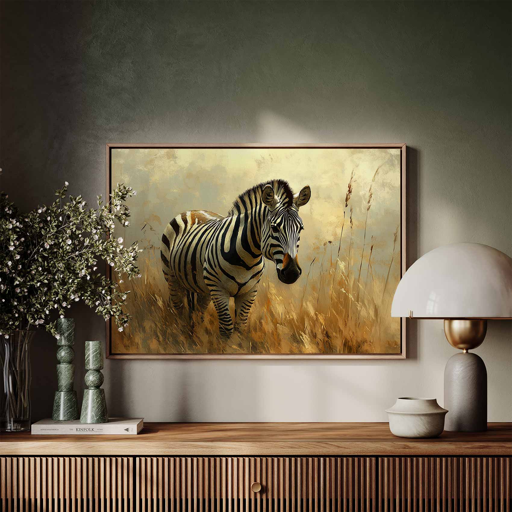 Realistische zebra in grasveld - Afbeelding 7