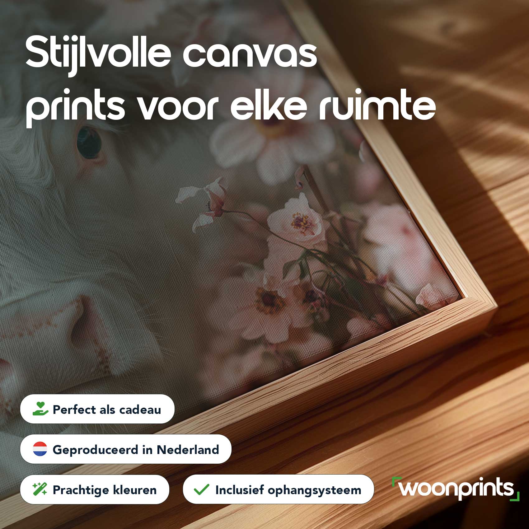 Schattig krulhaarkoe tussen roze bloemen - Afbeelding 4