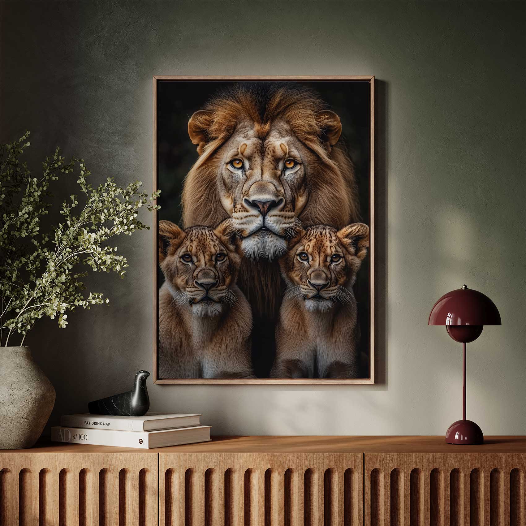 Majestueuze leeuw met welpen - Afbeelding 3