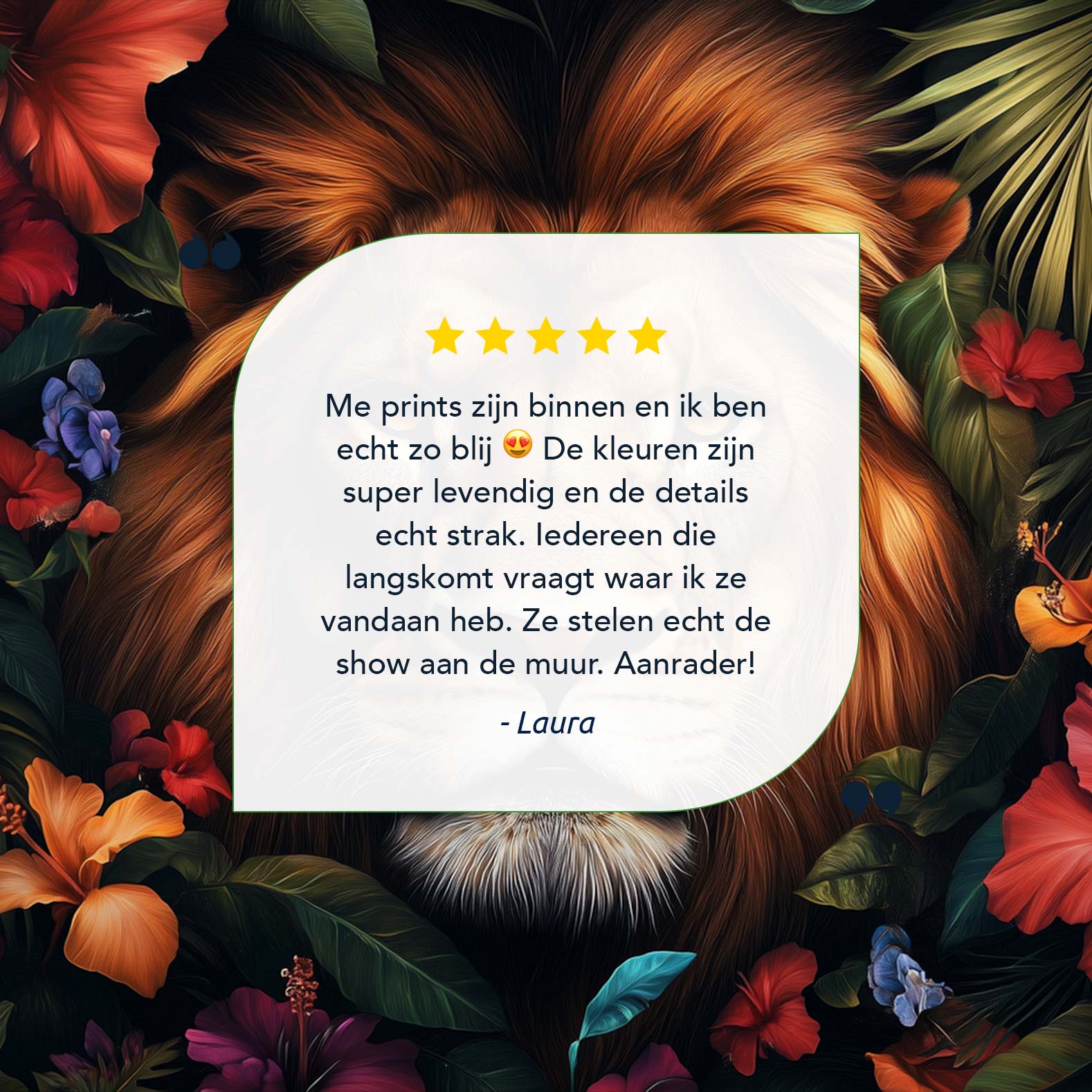 Leeuwenkop met bloemenpracht - Afbeelding 9