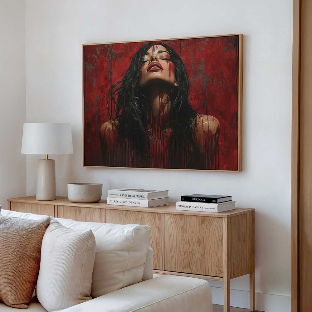 Alternative view of Dramatische bloedrode vrouw