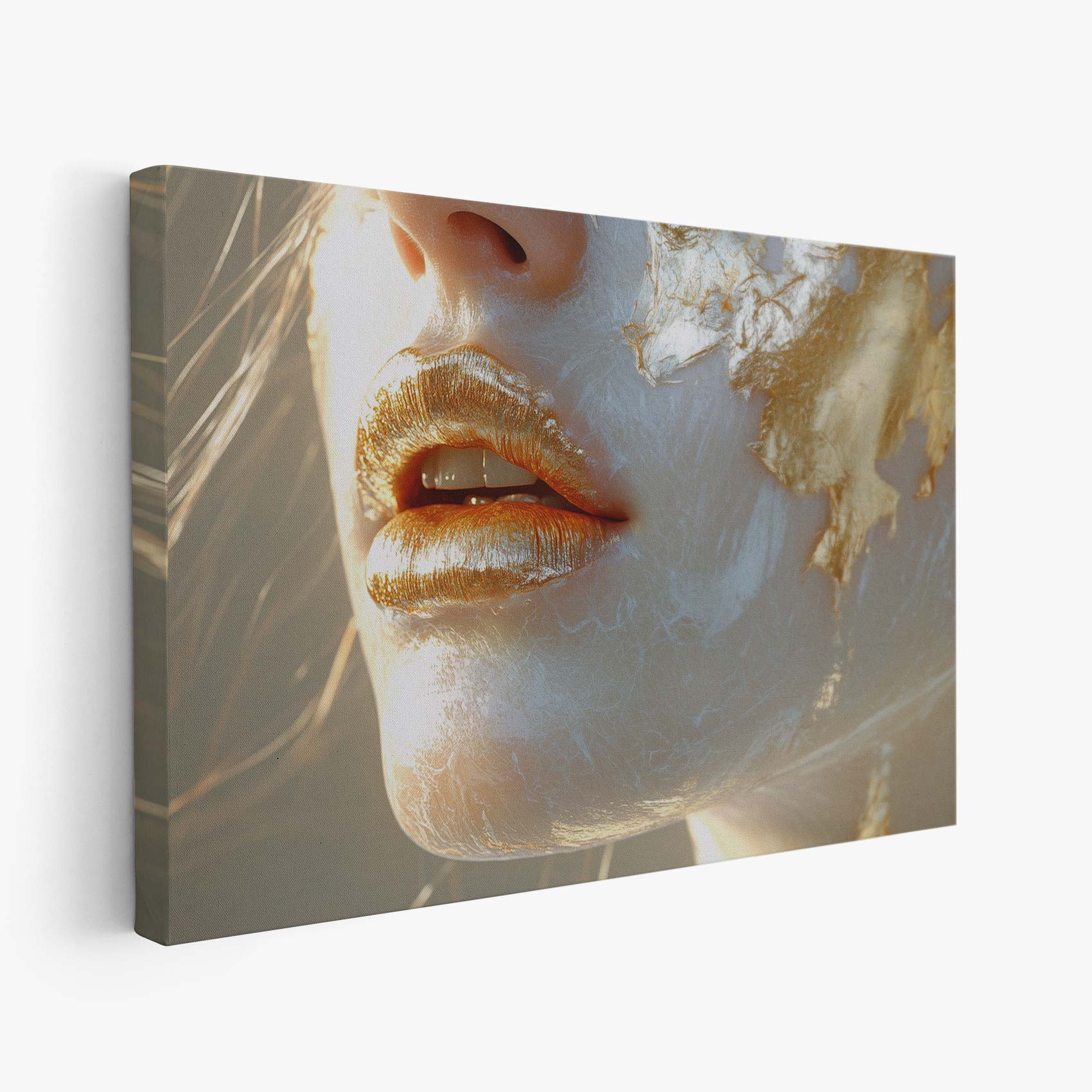Opvallende oranje-goude lippen