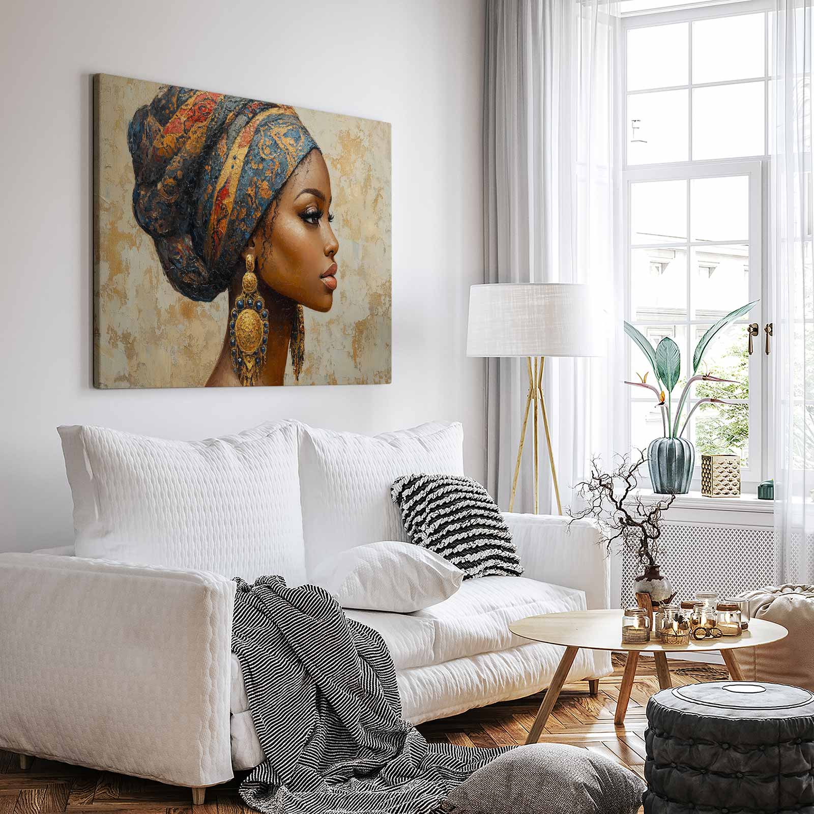Elegante vrouw met tulband - Afbeelding 3