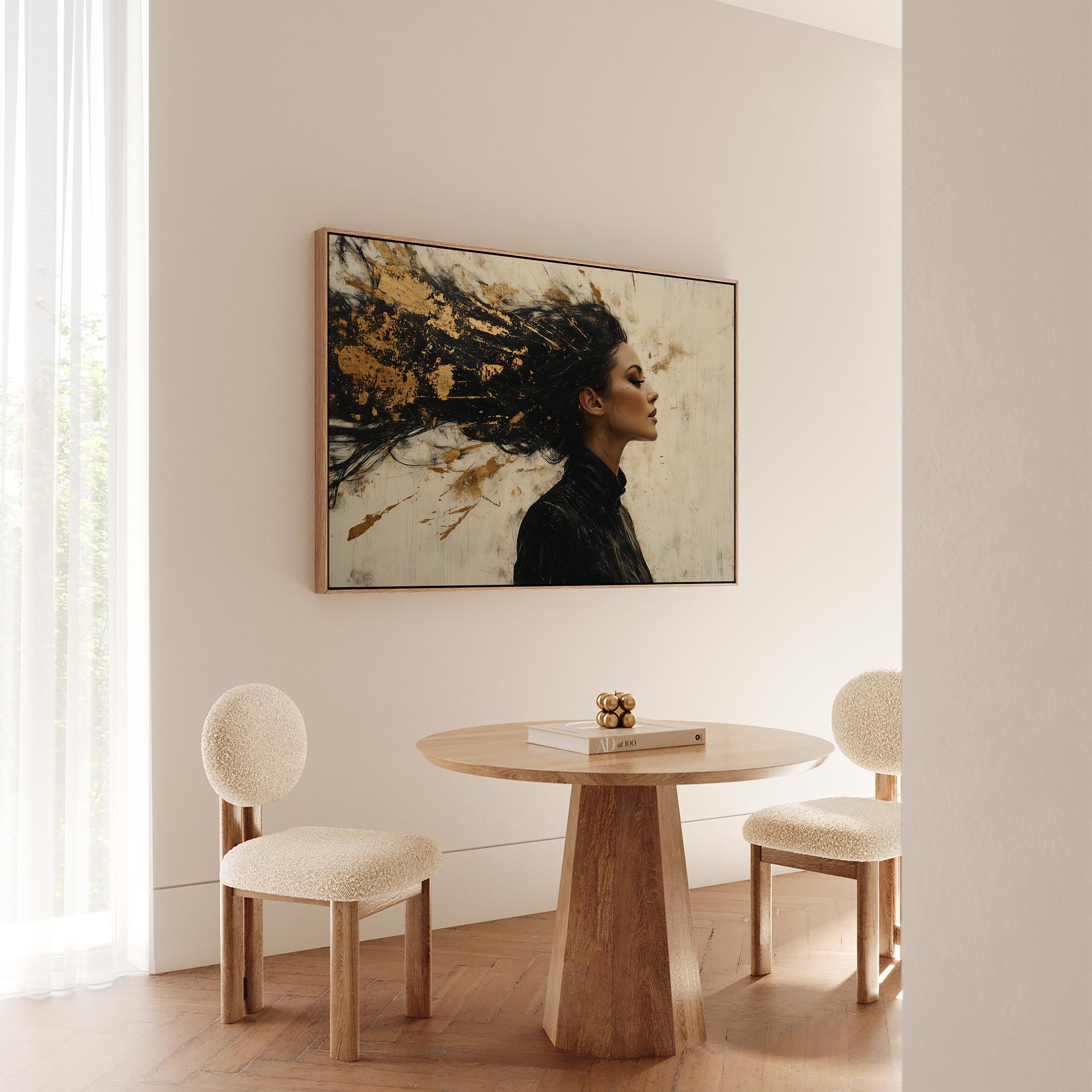 Elegante vrouw met goud accent - Afbeelding 5
