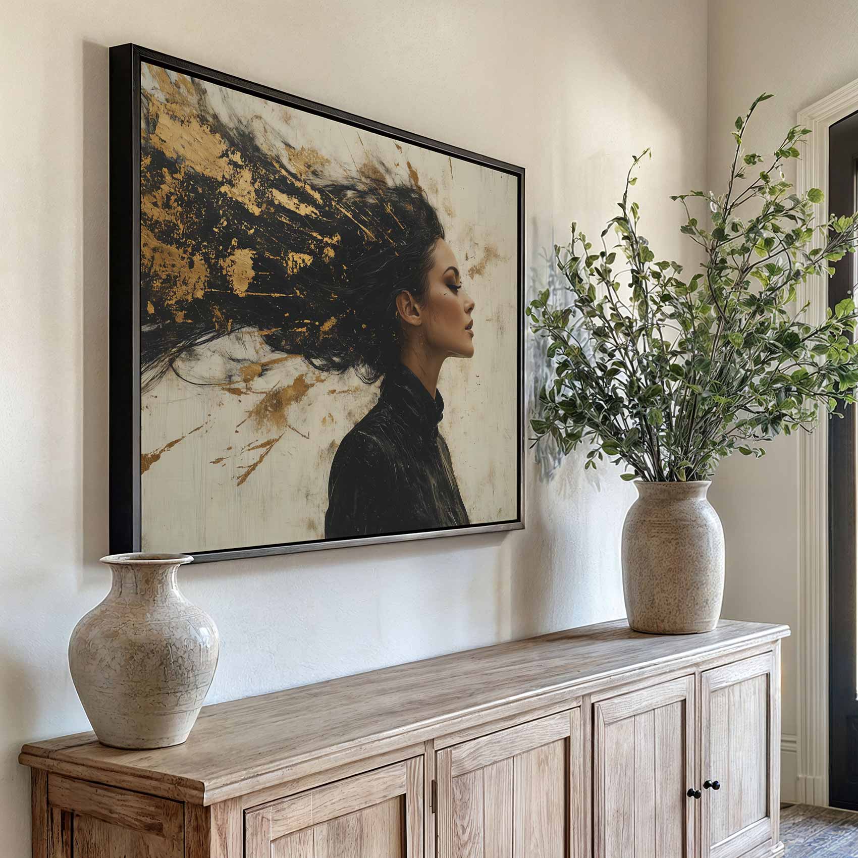 Elegante vrouw met goud accent - Afbeelding 6