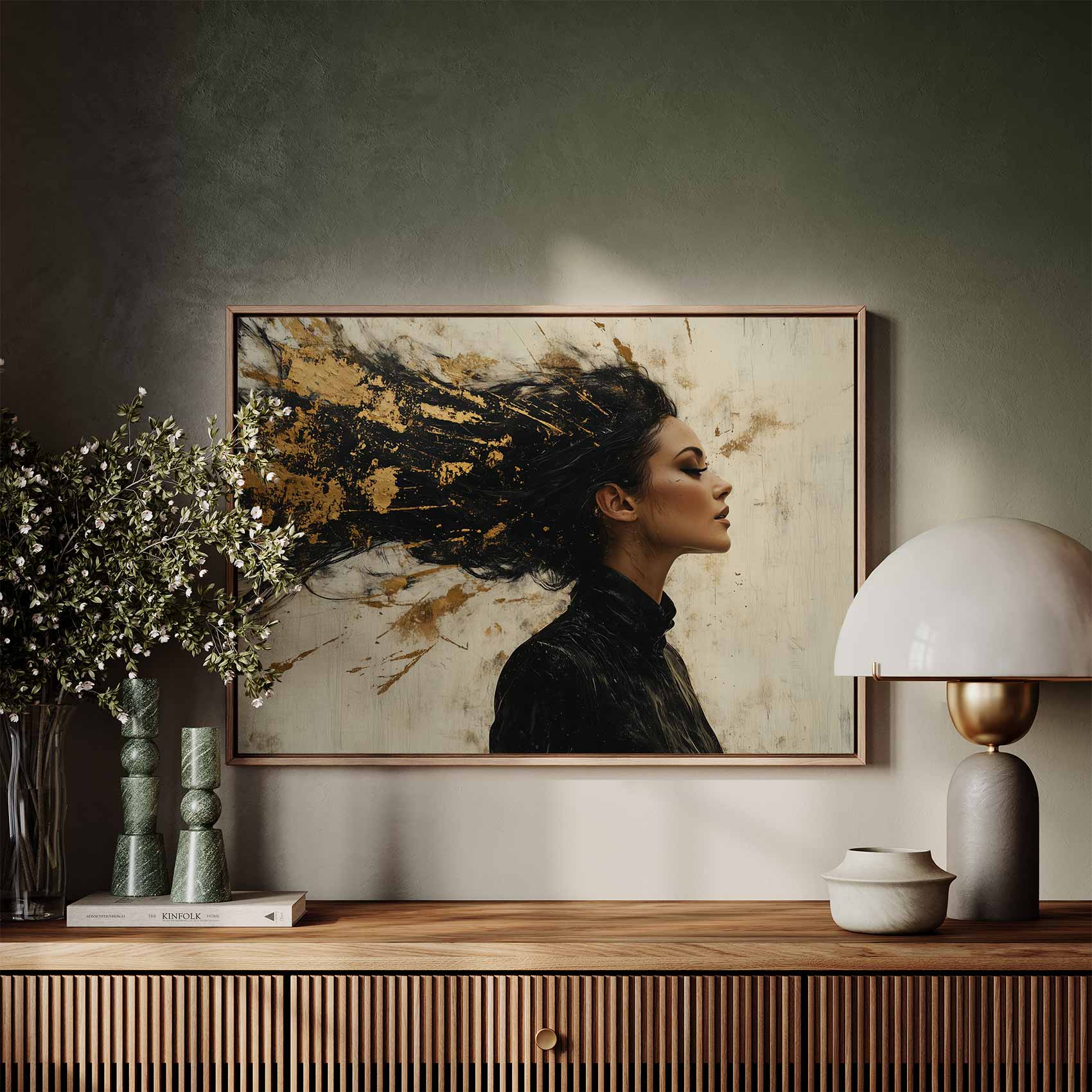 Elegante vrouw met goud accent - Afbeelding 7