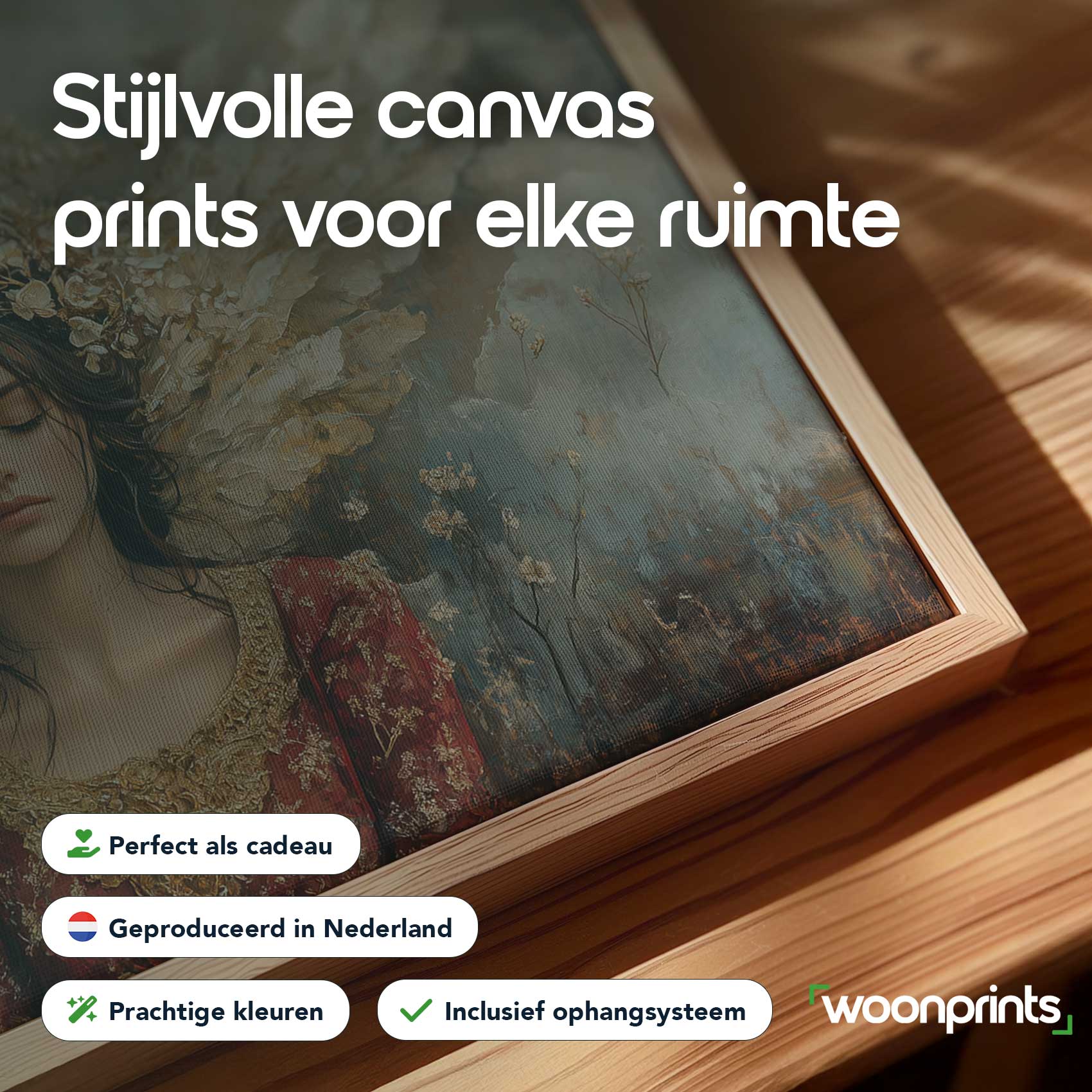 Bloemenkroon in Rode Elegantie - Afbeelding 4