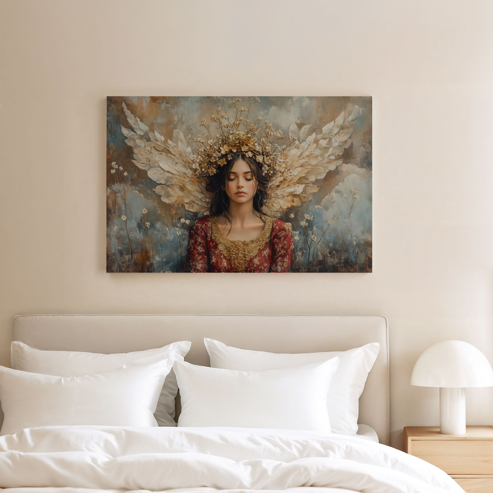 Bloemenkroon in Rode Elegantie - Afbeelding 8