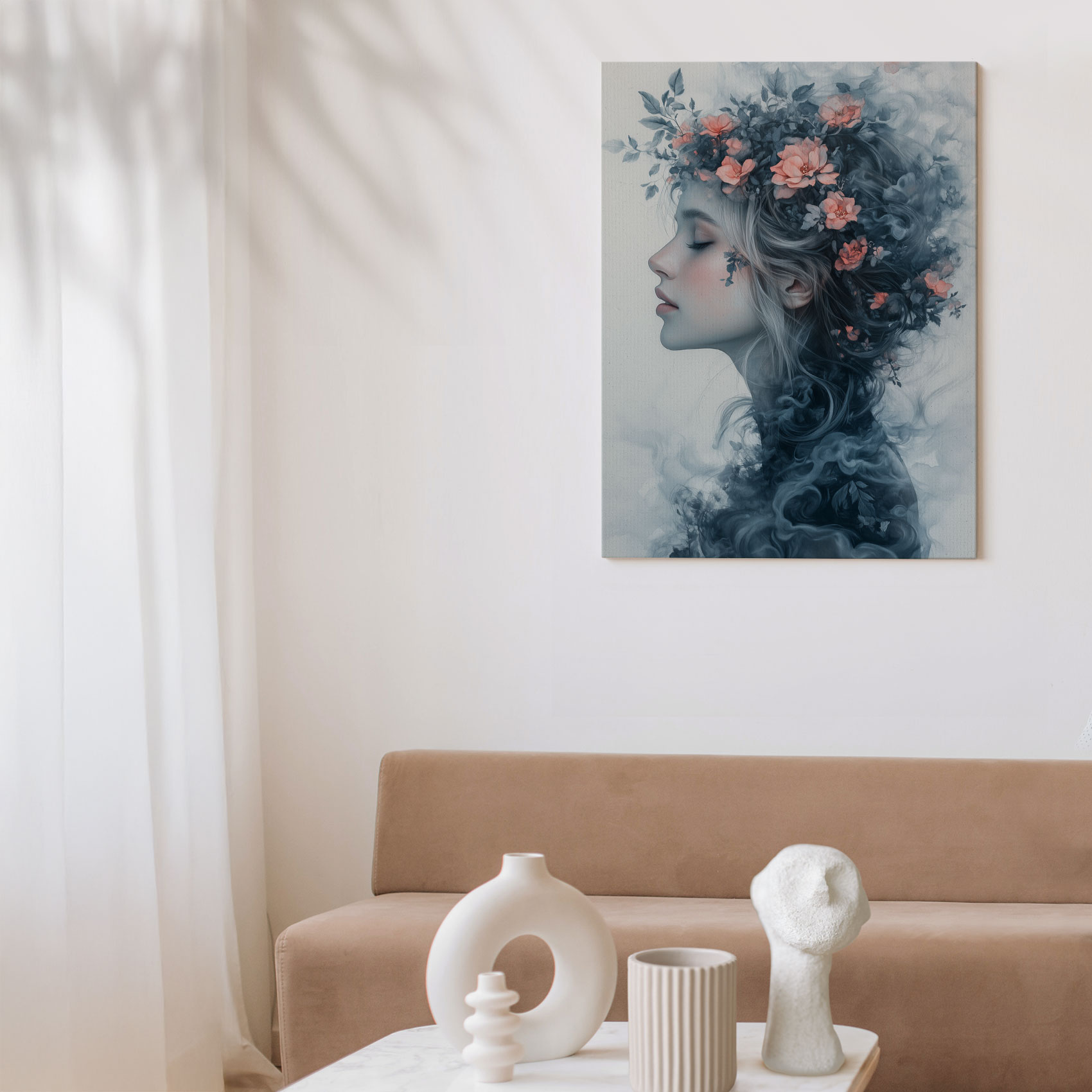 Dromerige bloemenkroon vrouw - Afbeelding 7