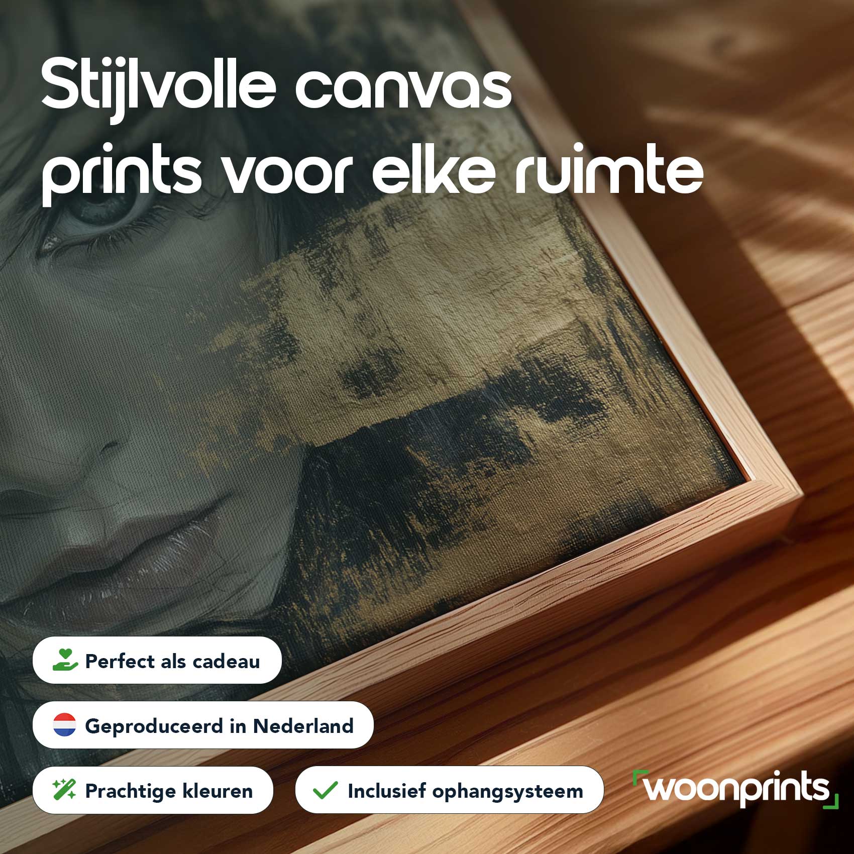 Mysterieuze vrouw met dromerige blik - Afbeelding 4