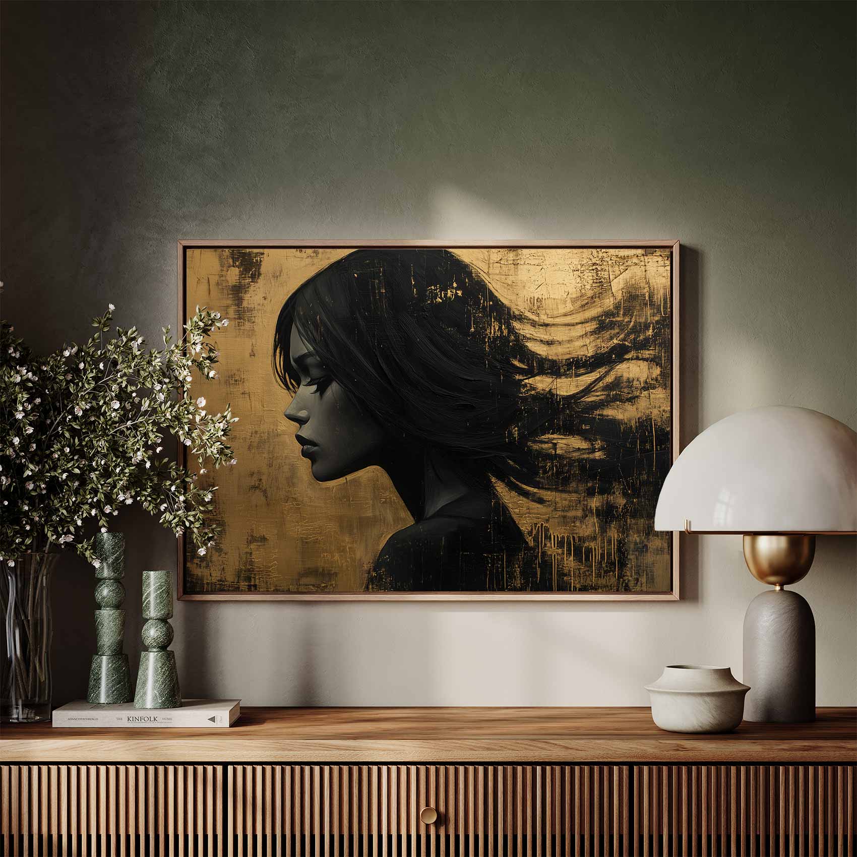 Elegante Zwart-Wit Vrouwenportret - Afbeelding 7