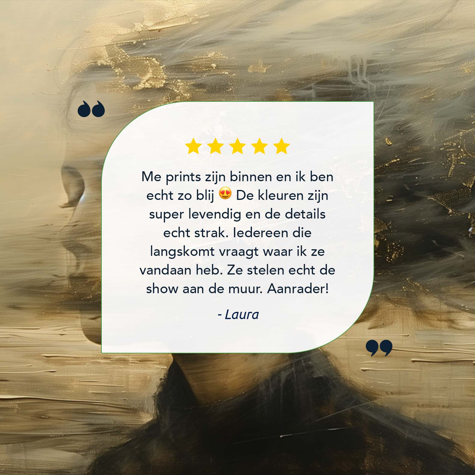 Dromerig gouden vrouwenportret - Afbeelding 9