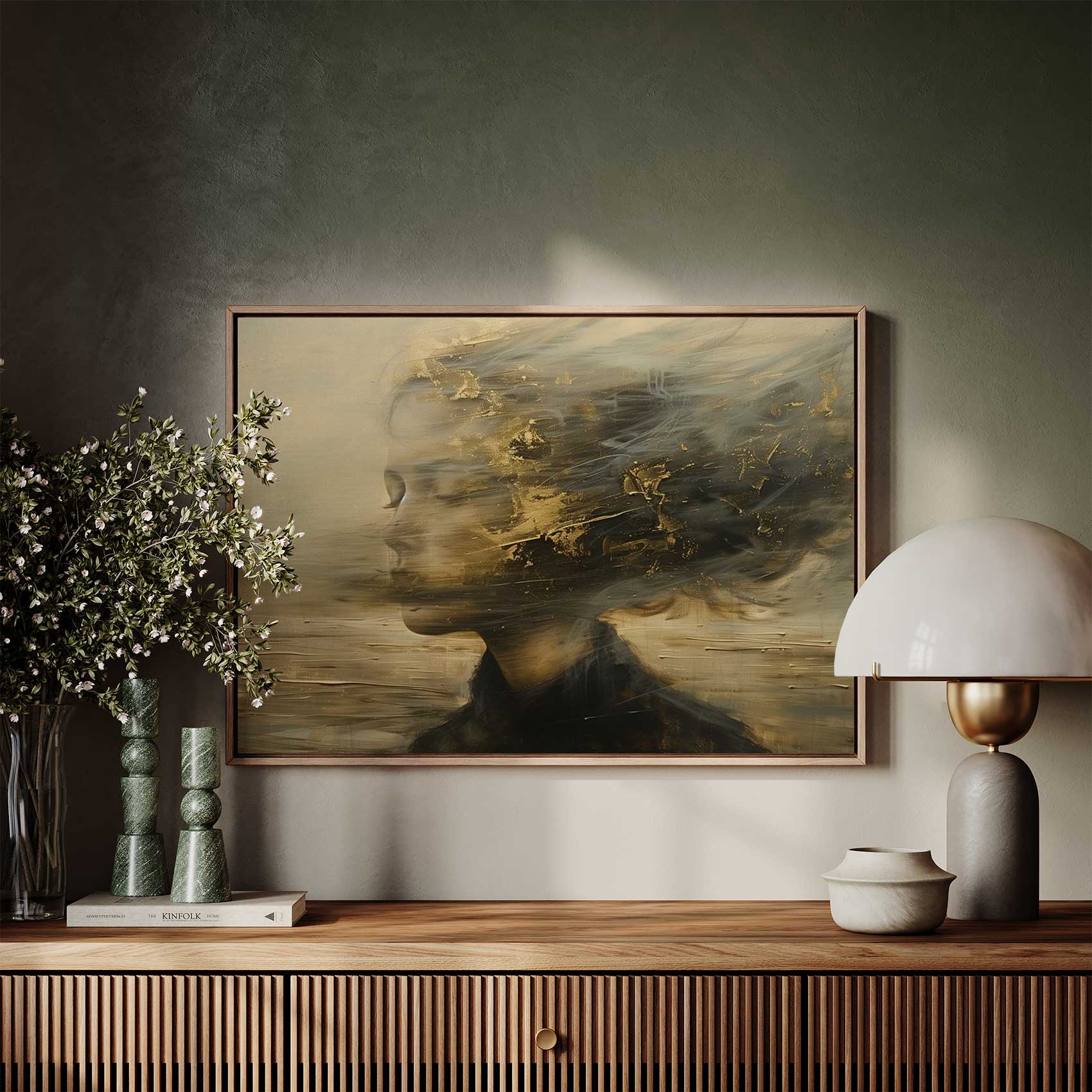 Dromerig gouden vrouwenportret - Afbeelding 7