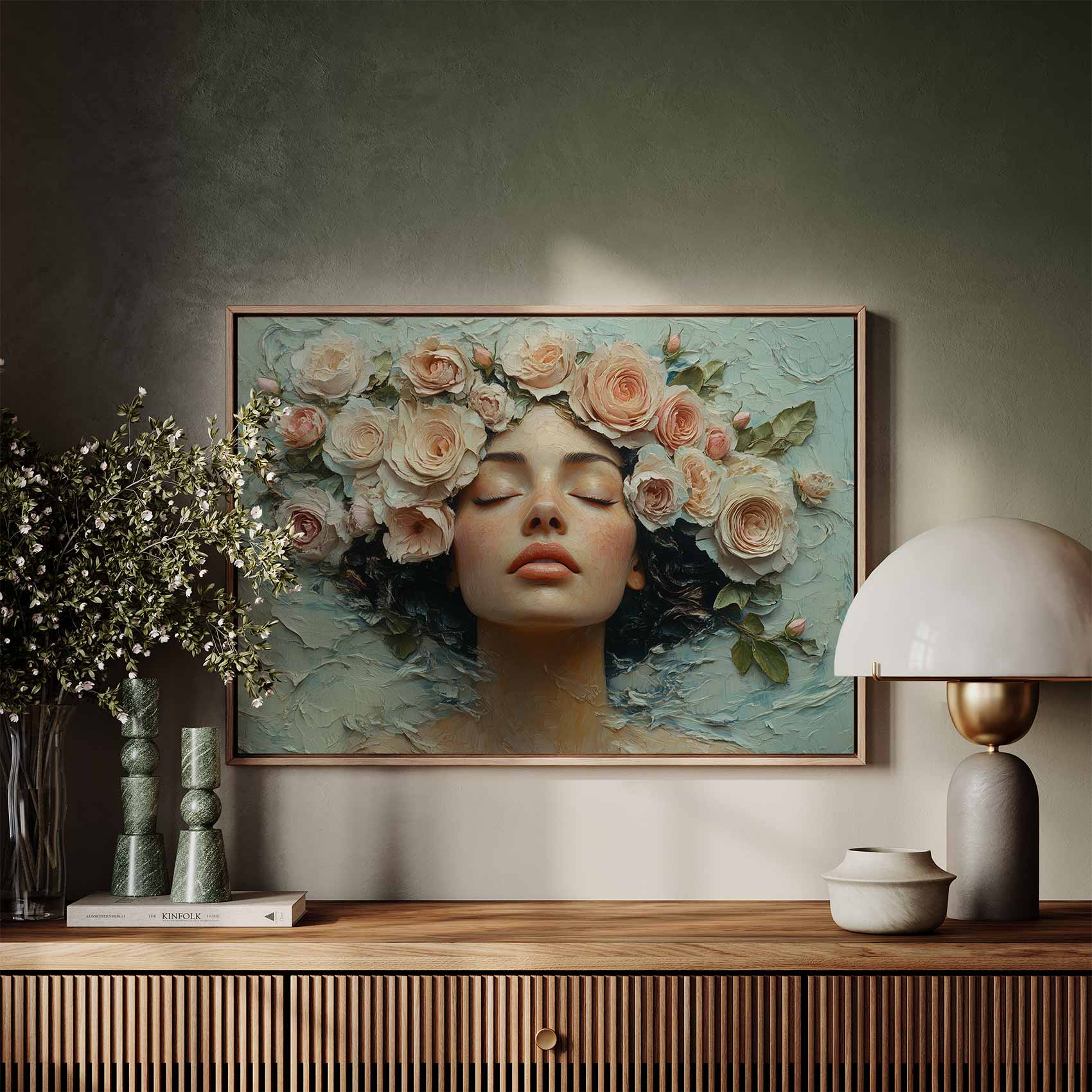 Vrouw omringd door rozen - Afbeelding 7