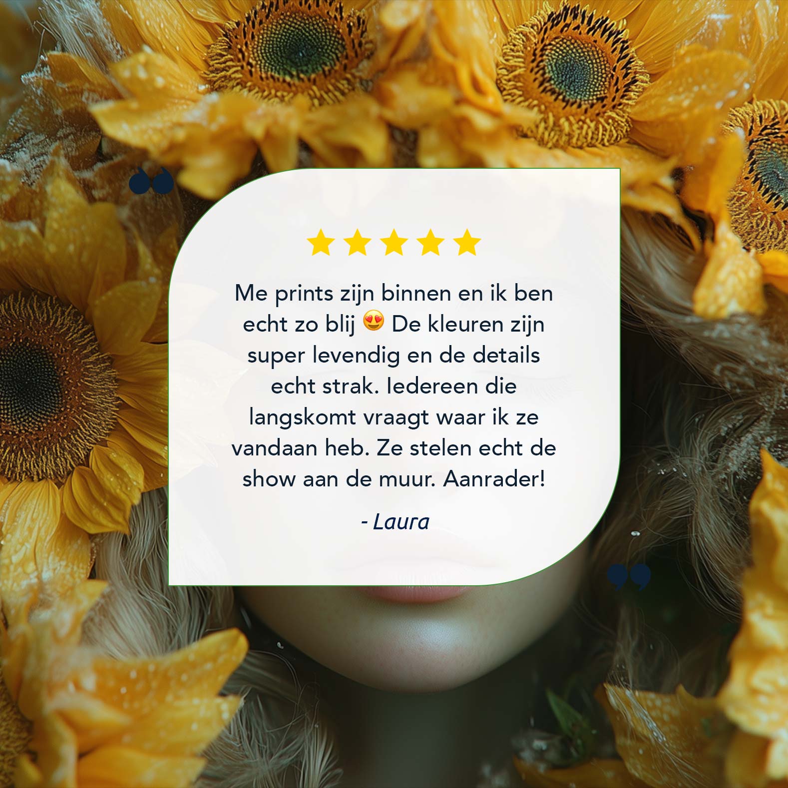 Vrouw omringd door zonnebloemen - Afbeelding 9