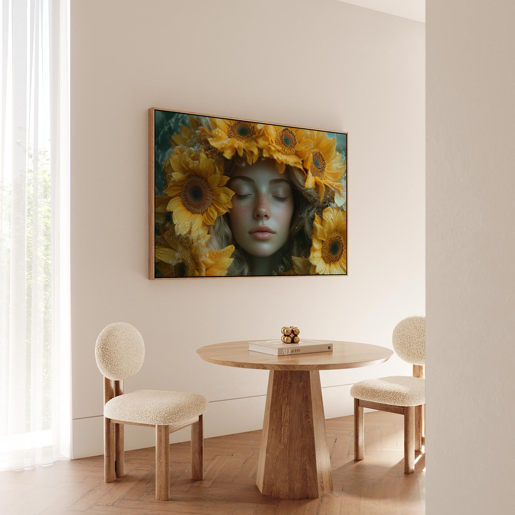 Vrouw omringd door zonnebloemen - Afbeelding 5
