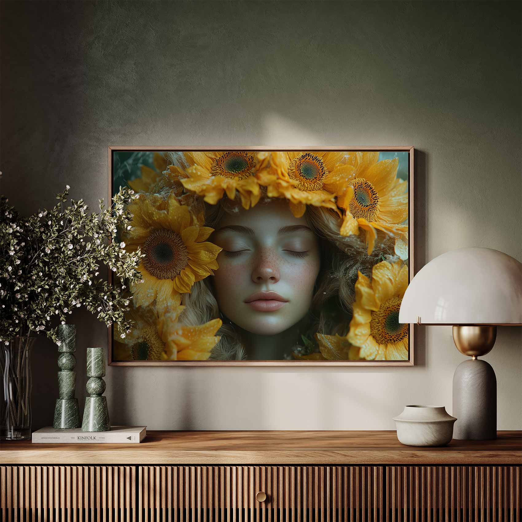 Vrouw omringd door zonnebloemen - Afbeelding 7