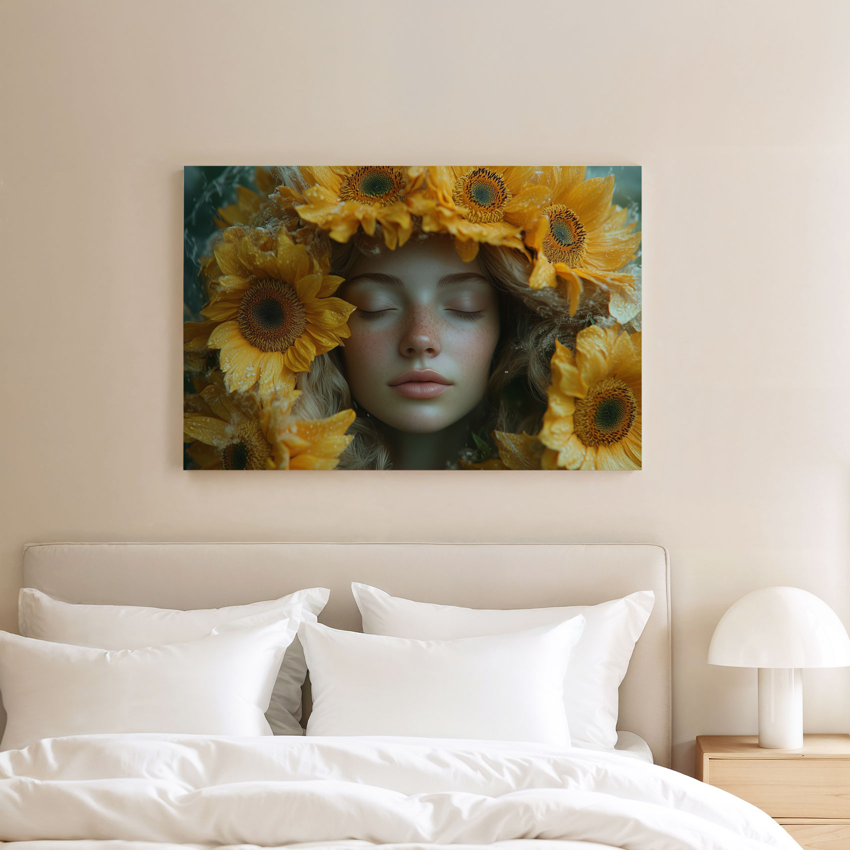 Vrouw omringd door zonnebloemen - Afbeelding 8