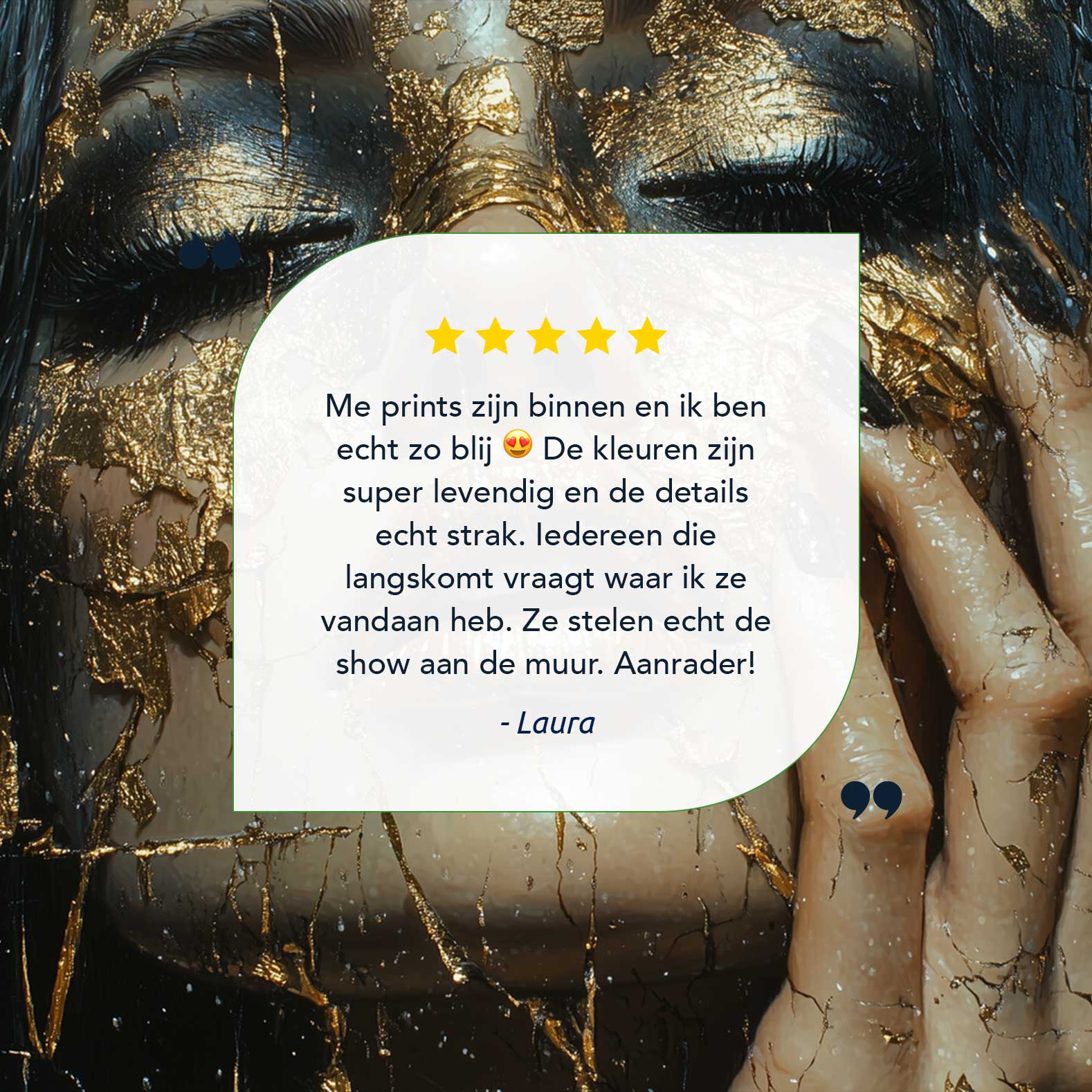 Gouden Glitter Gezicht - Afbeelding 9
