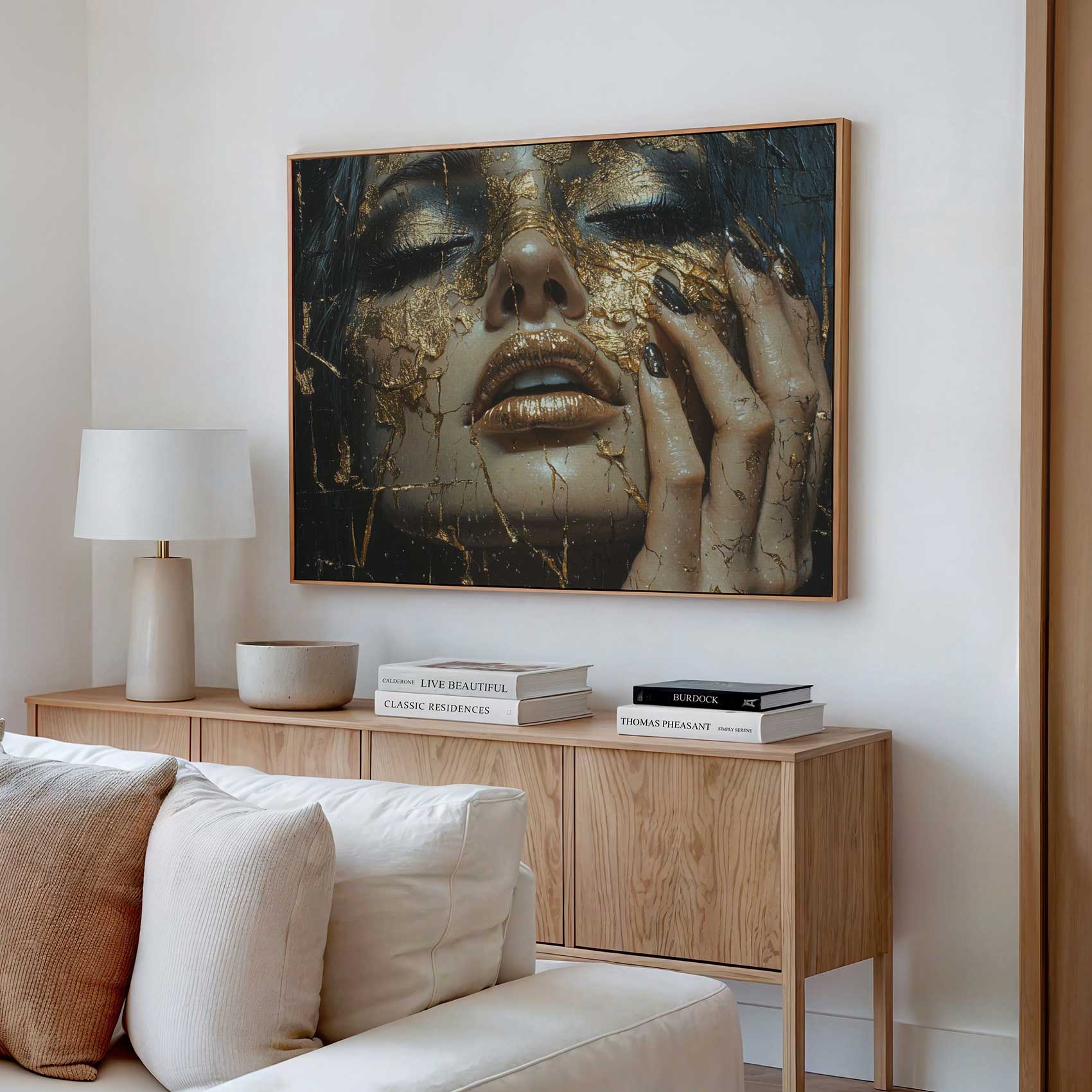 Gouden Glitter Gezicht - Afbeelding 2