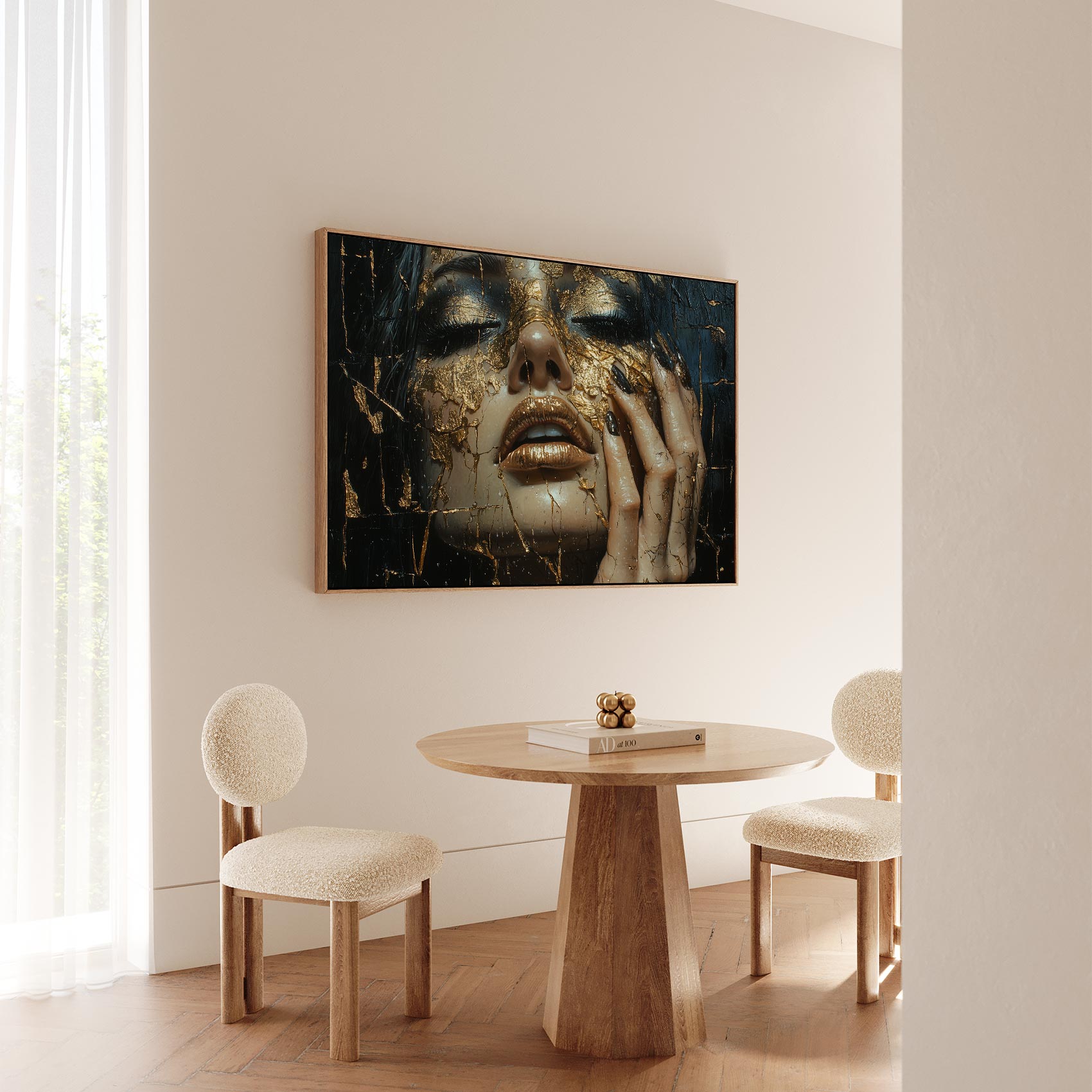 Gouden Glitter Gezicht - Afbeelding 5