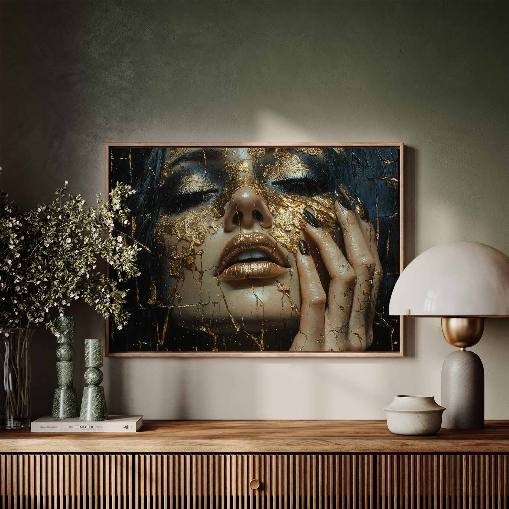 Gouden Glitter Gezicht - Afbeelding 7